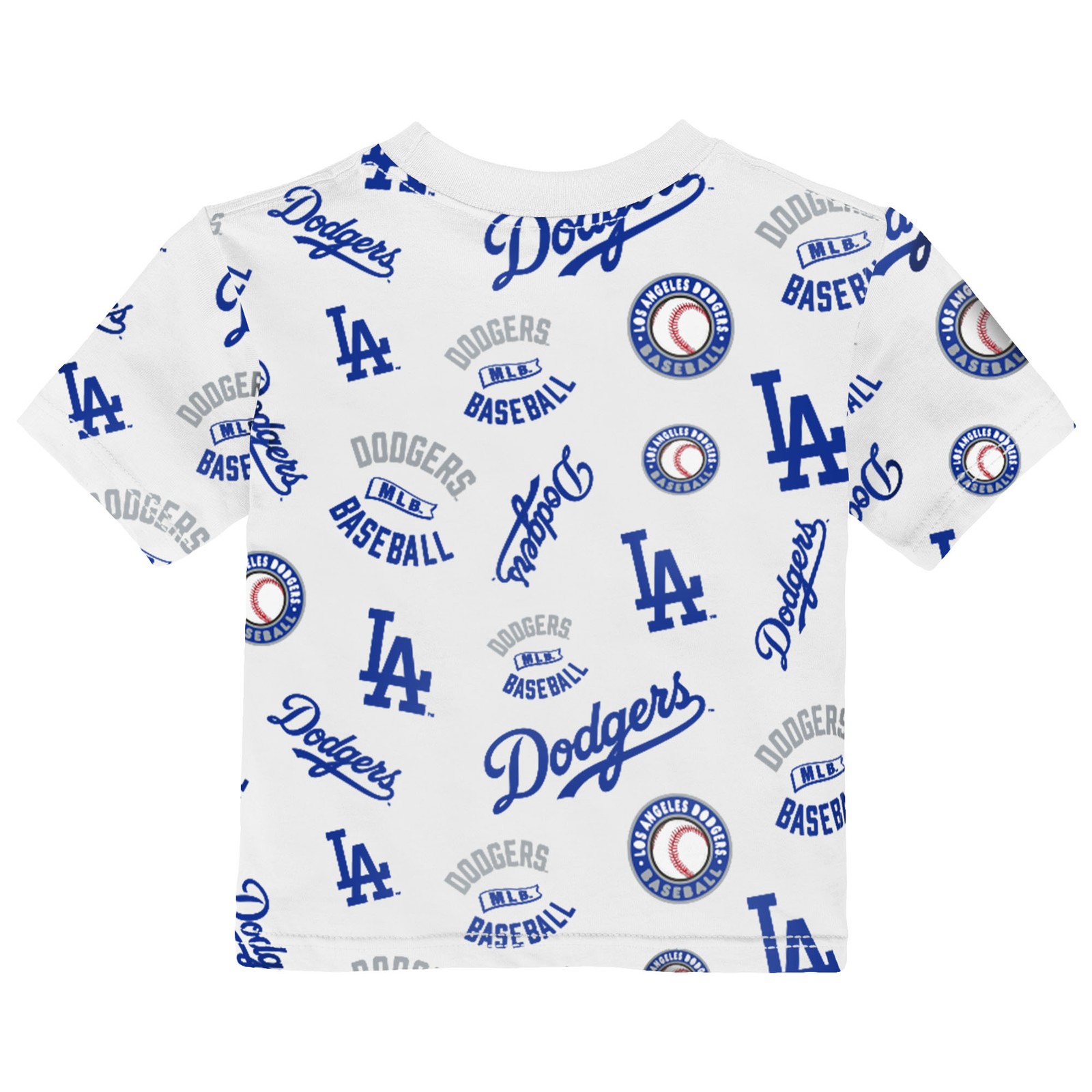 Toddler Outerstuff White Los Angeles Dodgers Run Down T-Shirt
