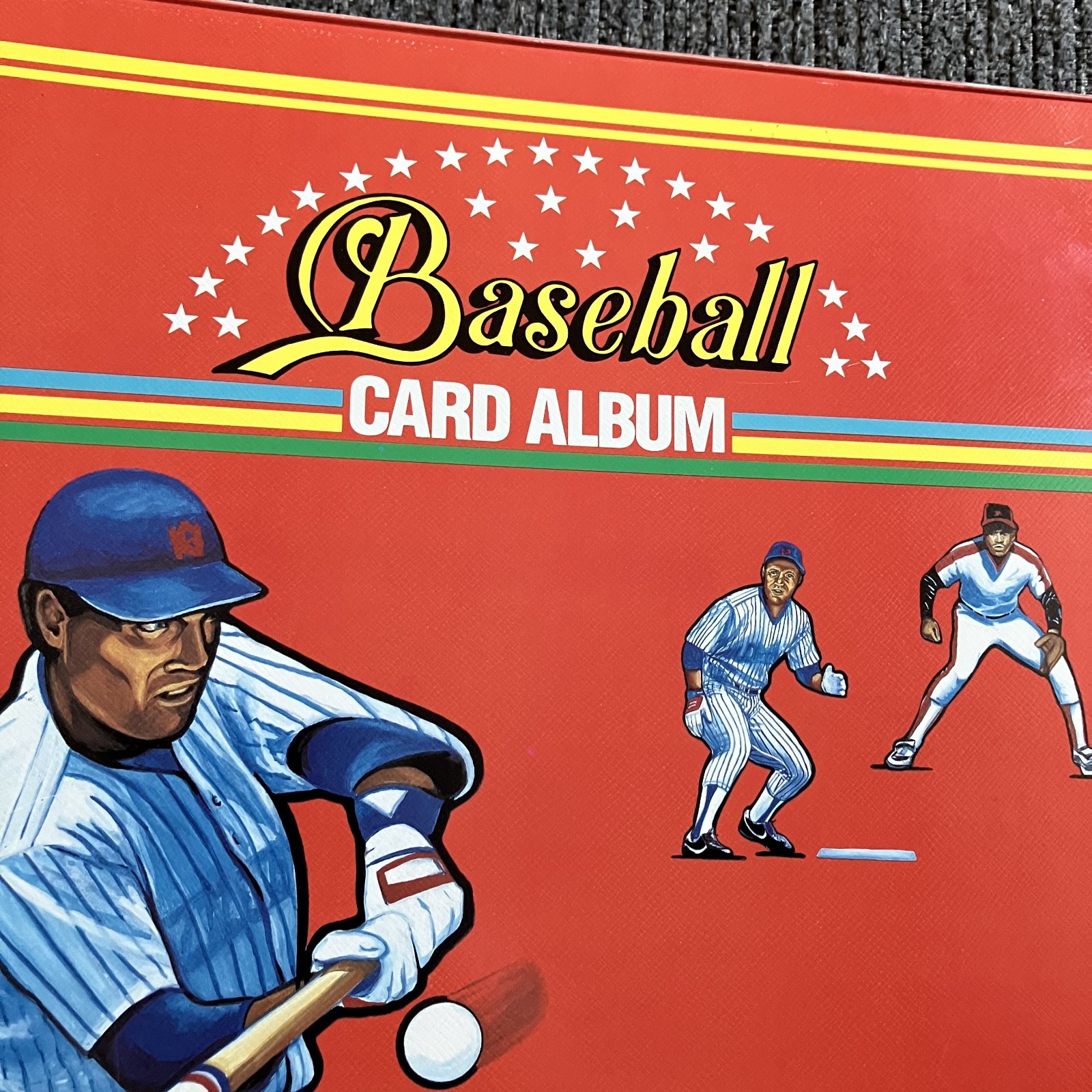 Vintage 1989 Megacards Baseball Card Album Binder 3-Ring Hardcover Red