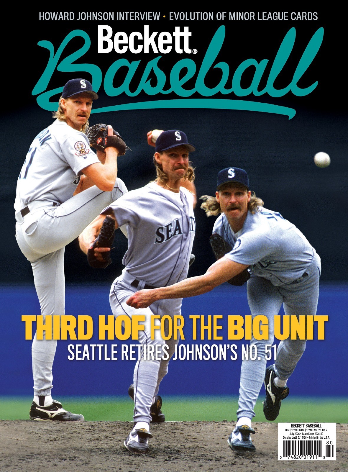 New JULY 2026 Beckett BASEBALL CARD PRICE GUIDE Magazine RANDY JOHNSON