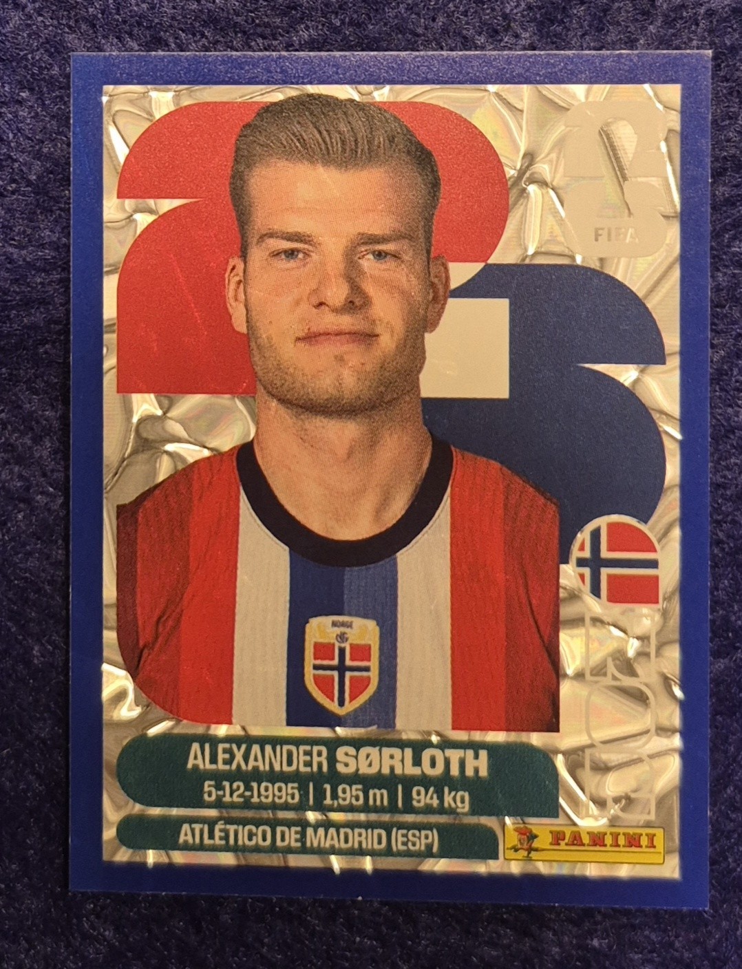 FIFA WORLD CUP 2026 PANINI STICKERS BLUE CRUMPLE PARALLEL STICKERS