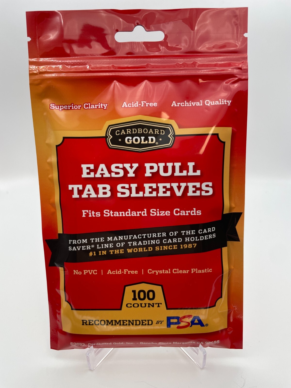 Cardboard Gold Easy Pulled Tab Card Sleeves 100 count
