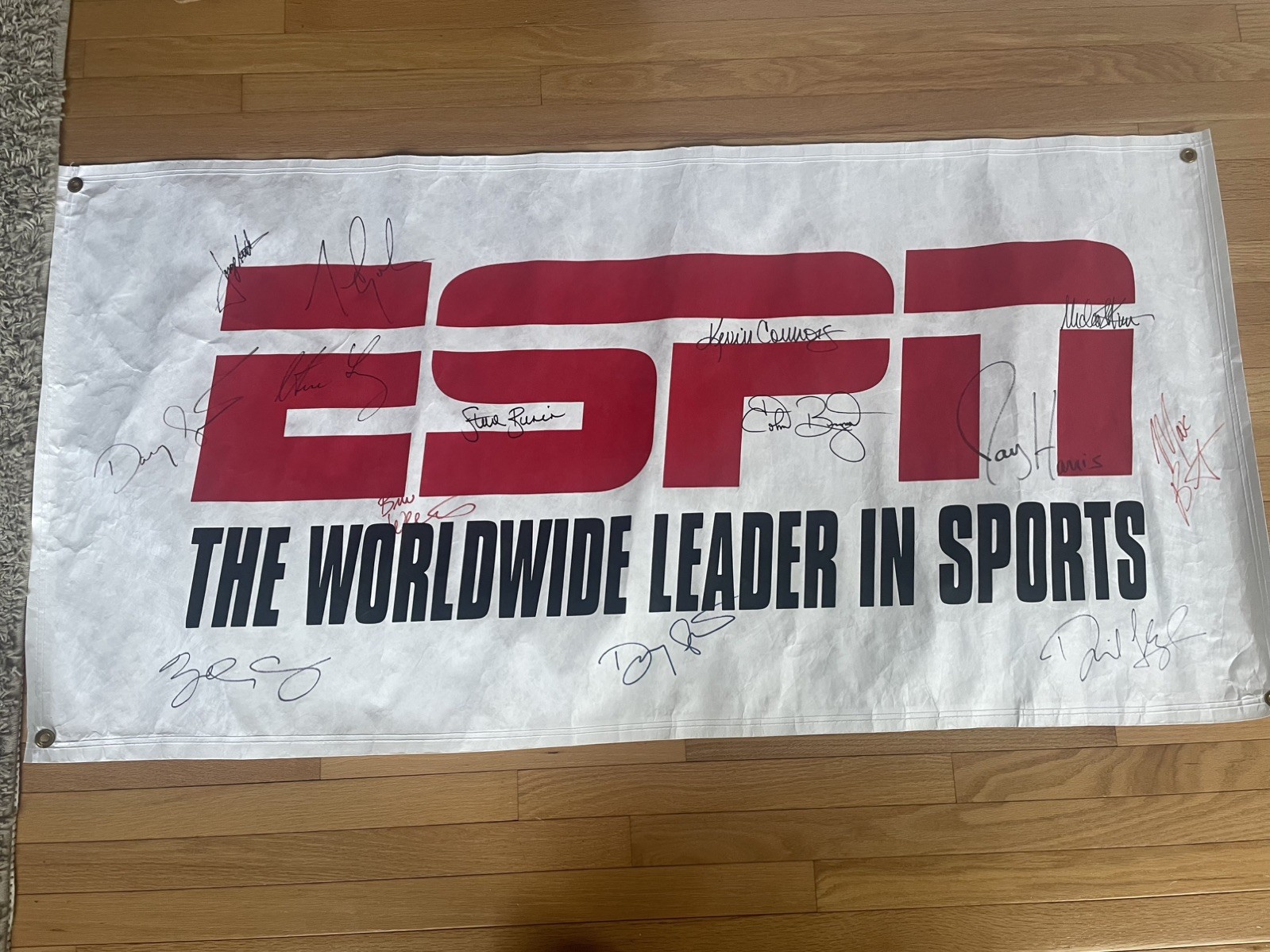 ESPN Autographed Banner Tyvek – 14 Personality Signatures