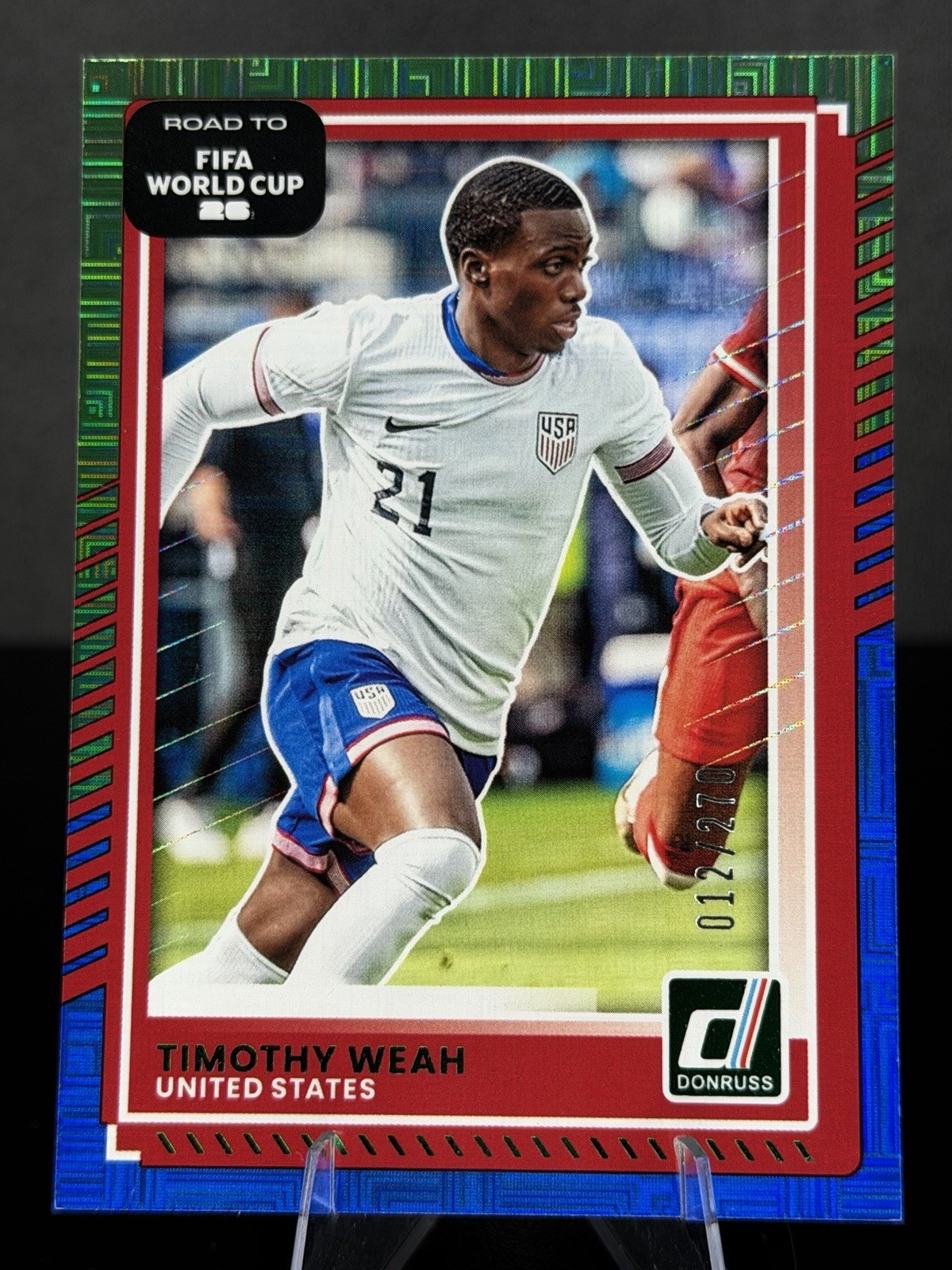 Panini 2025-26 Donruss FIFA – Timothy Weah /270 [Green Blue Maze] #7 USA