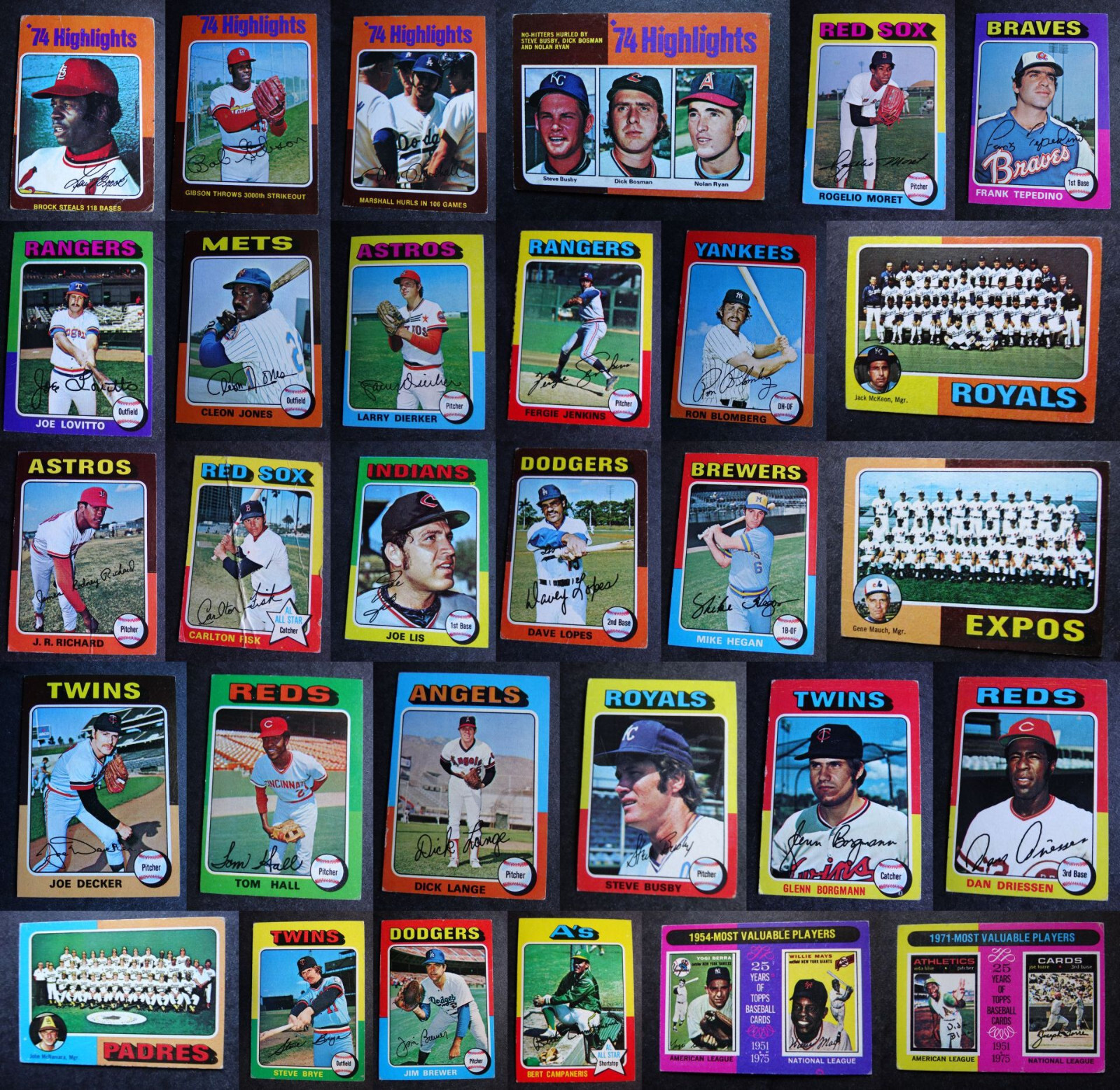 (VG) 1975 Topps Mini Baseball Cards Complete Your Set U You Pick From List 1-220