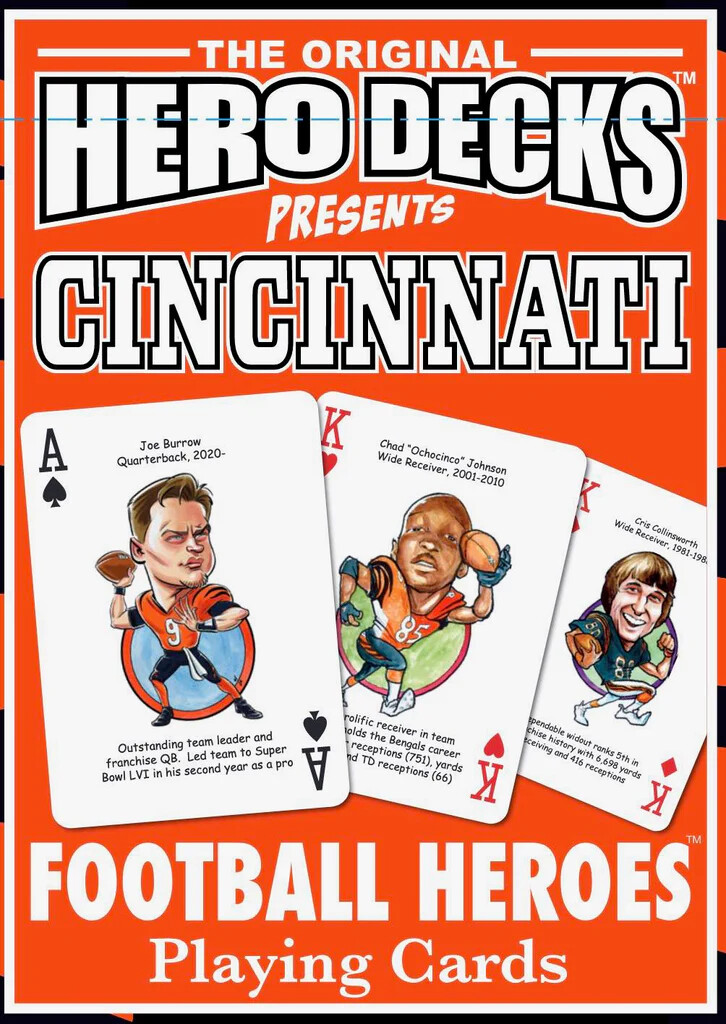 NFL Football Hero Decks Caricature 52 Playing Cards Parady Cards Same Day Ship