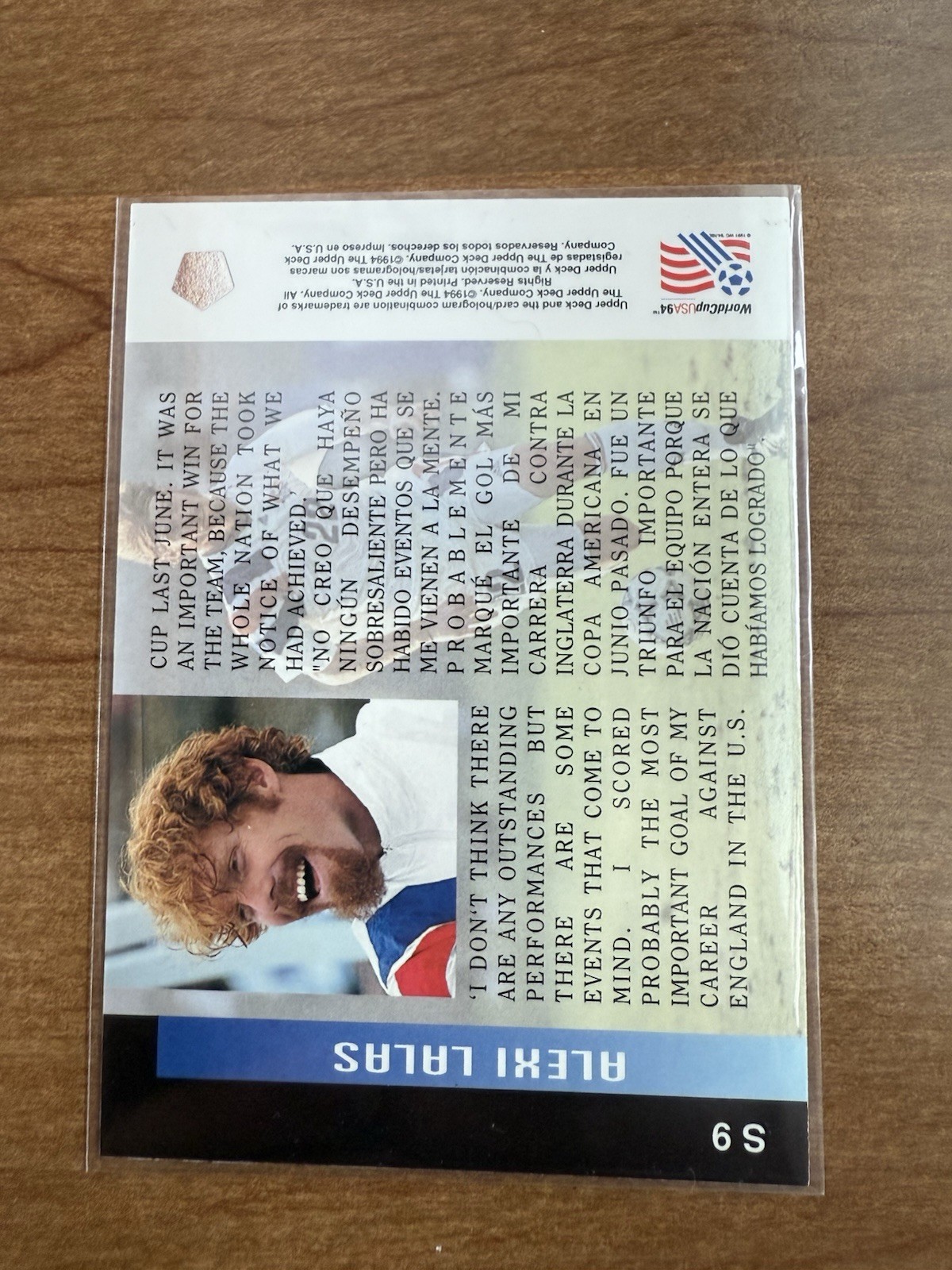 1994 Upper Deck FIFA World Cup USA Stand Out Performers Alexi Lalas Insert USMNT