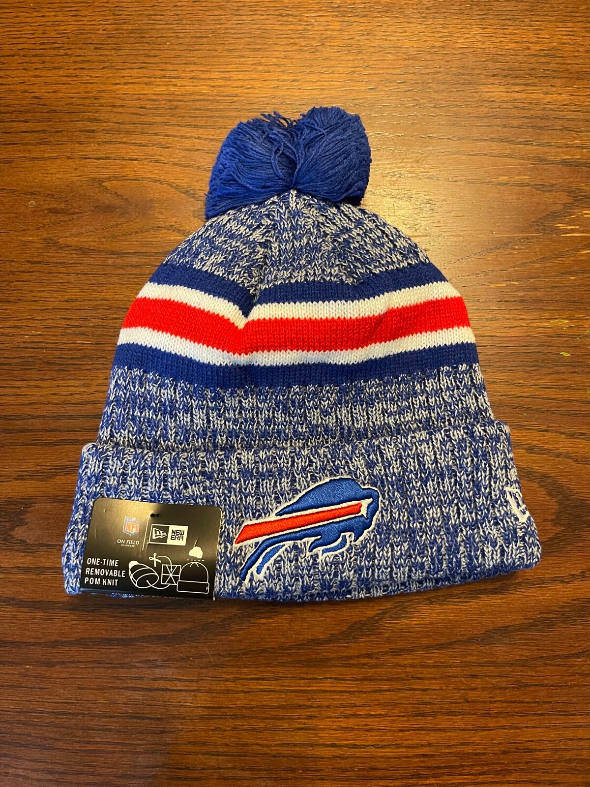 NFL BUFFALO BILLS 2024 NEW ERA SIDELINE ON FIELD SPORT KNIT Beanie POM POM