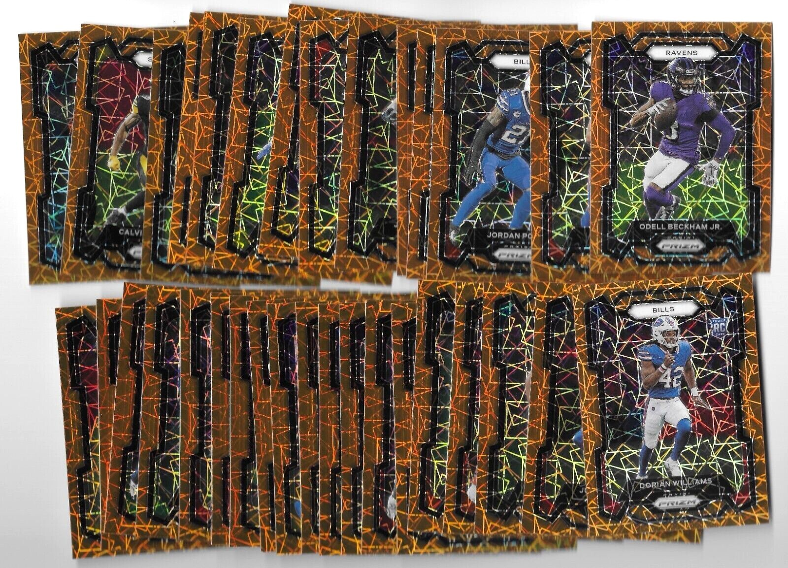 2023 Panini Prizm Orange Lazer Parallel Singles Football Rookies RC Choose Yours