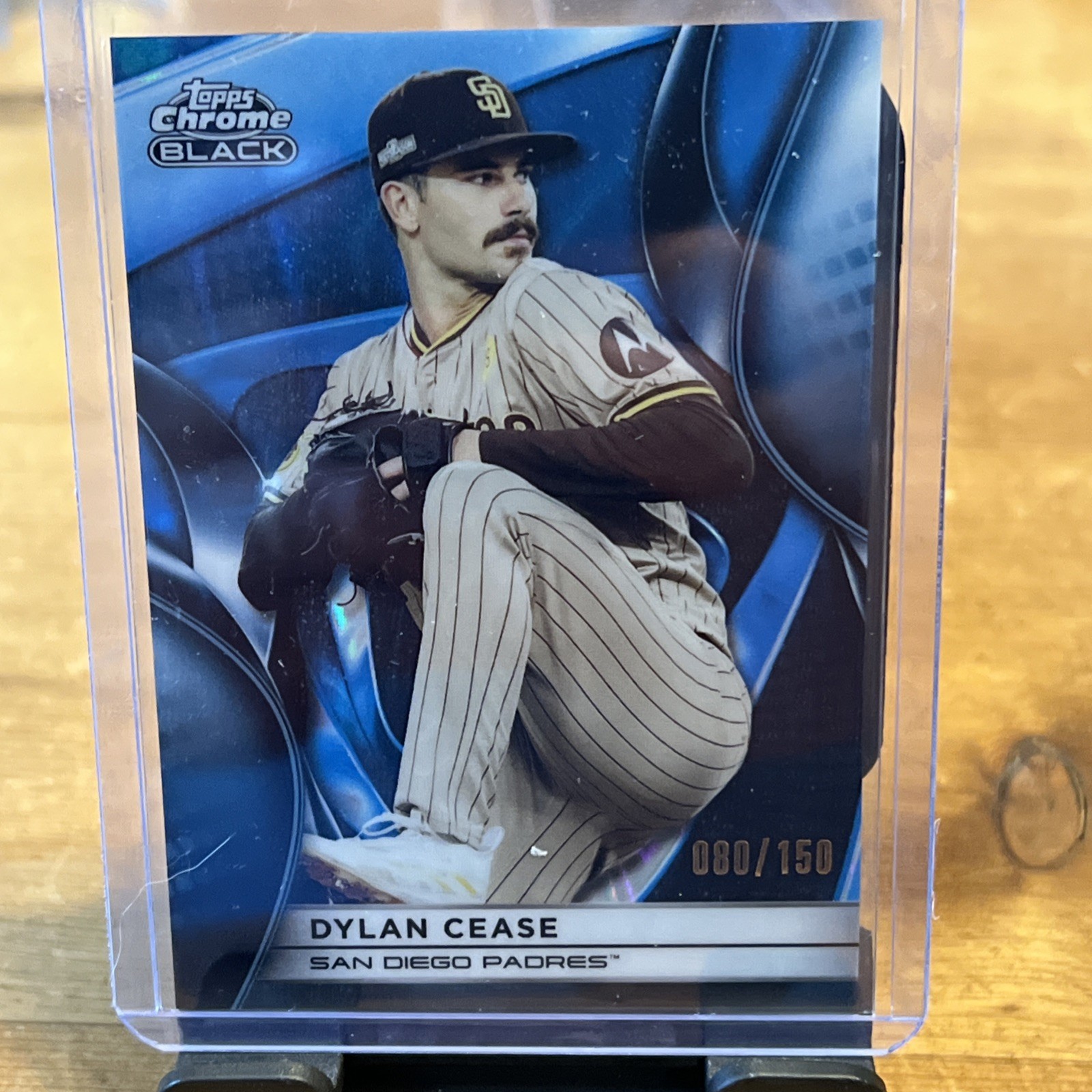 2025 Topps Chrome Black – Dylan Cease #73 Blue Refractor /150