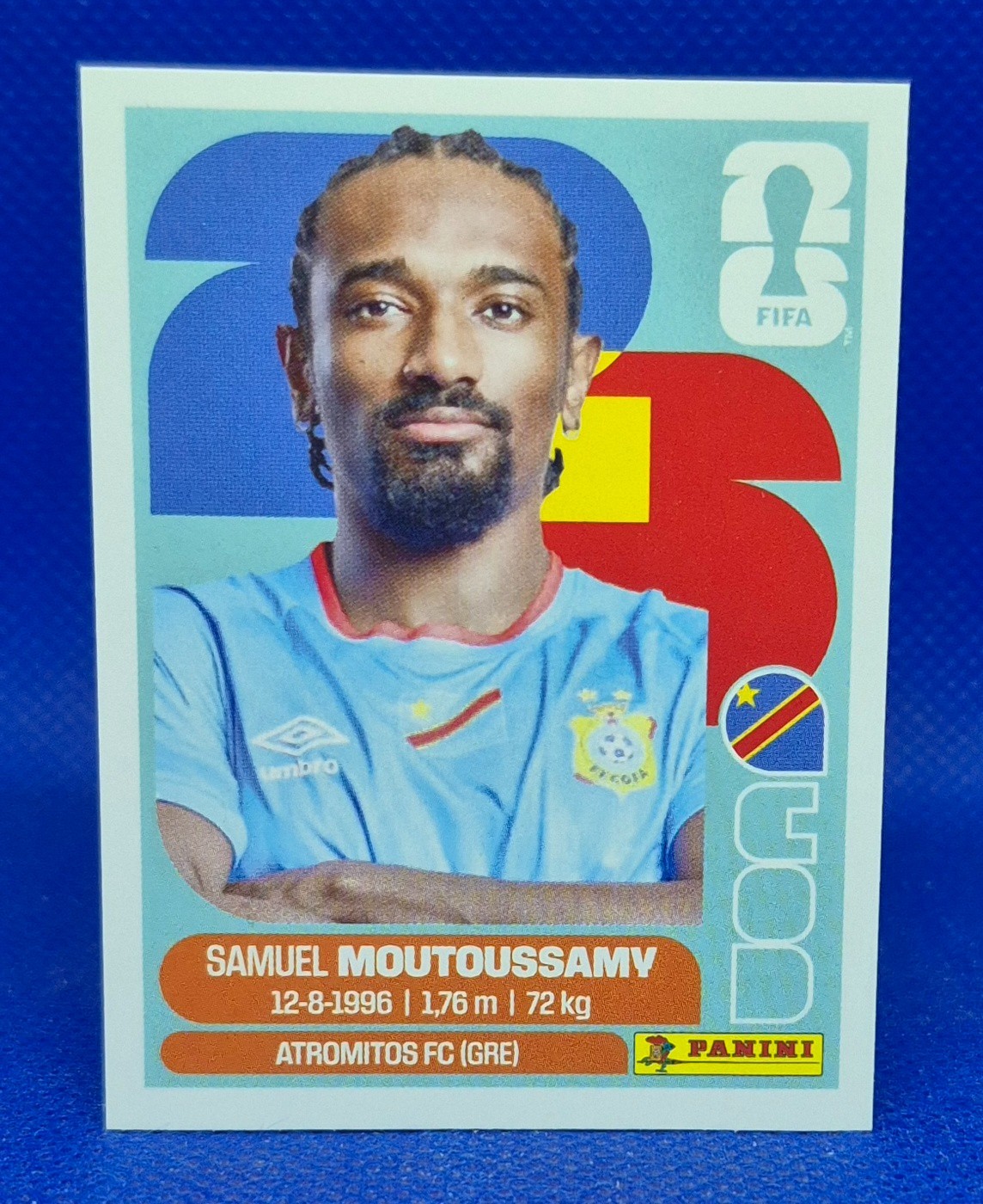 2026 Panini FIFA World Cup Sticker Samuel Moutoussamy #COD 11 – Congo DR