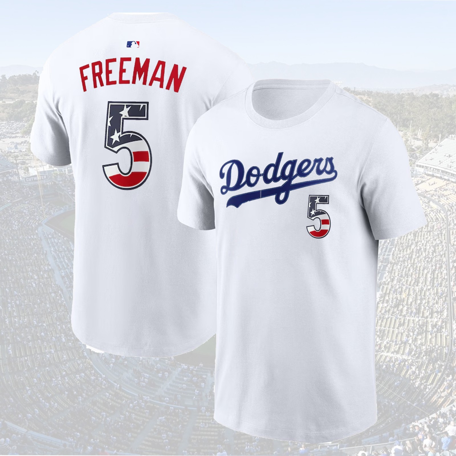 Los Angeles Dodgers USA 250 Fourth of July Name & Numb: Betts, Freeman, Yamamoto