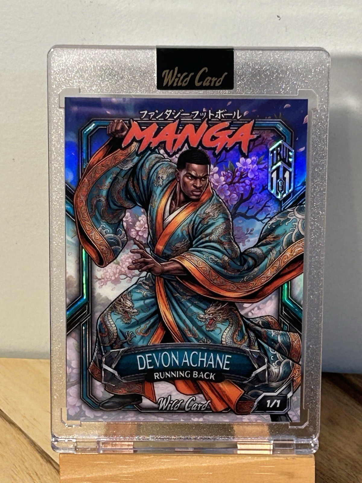 Wild Card Fantasy Football Devon Achane MANGA TRUE 1/1