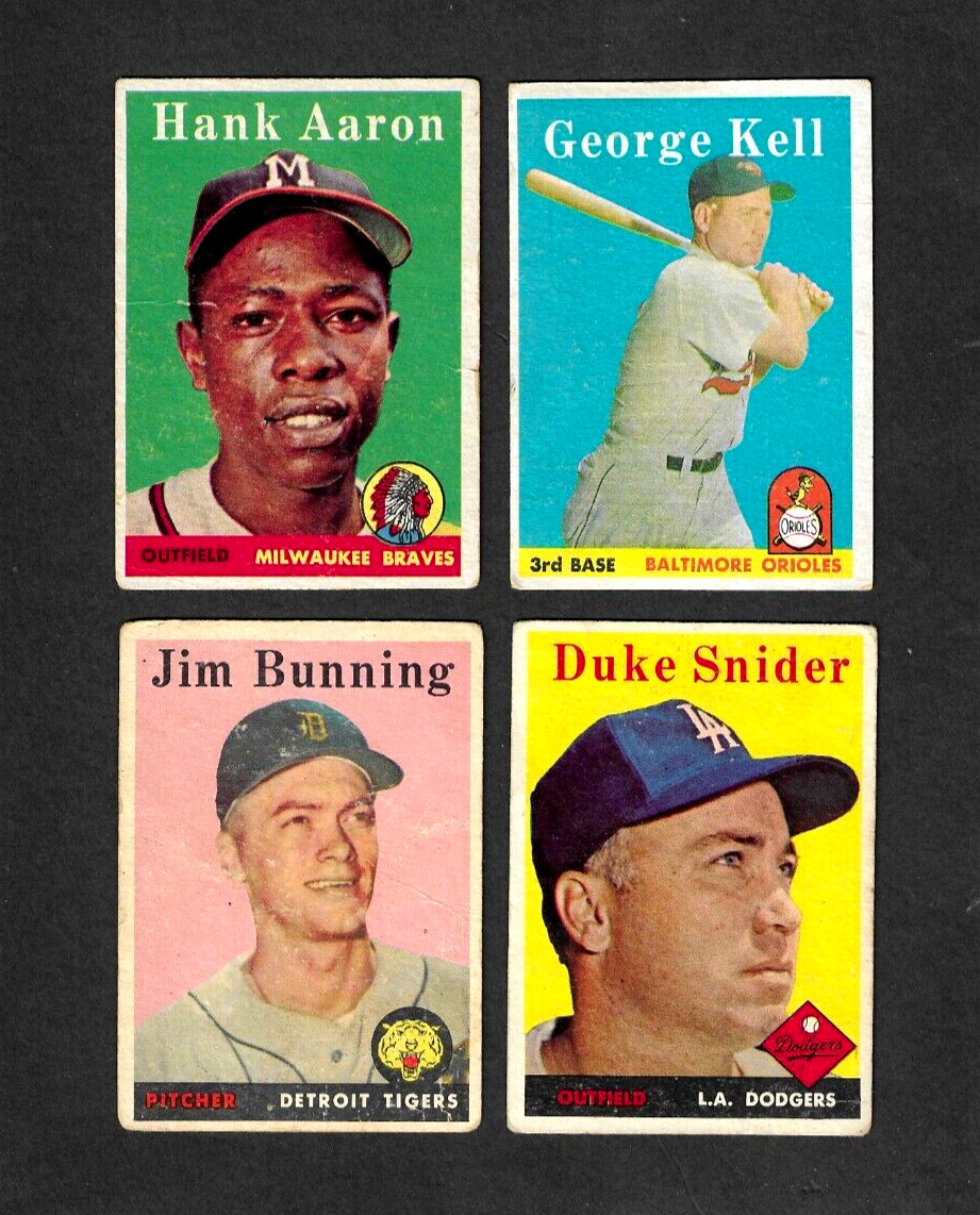 1958 Topps Baseball: OFF GRADE Partial Set! Choose Your Card (#2 to #269)