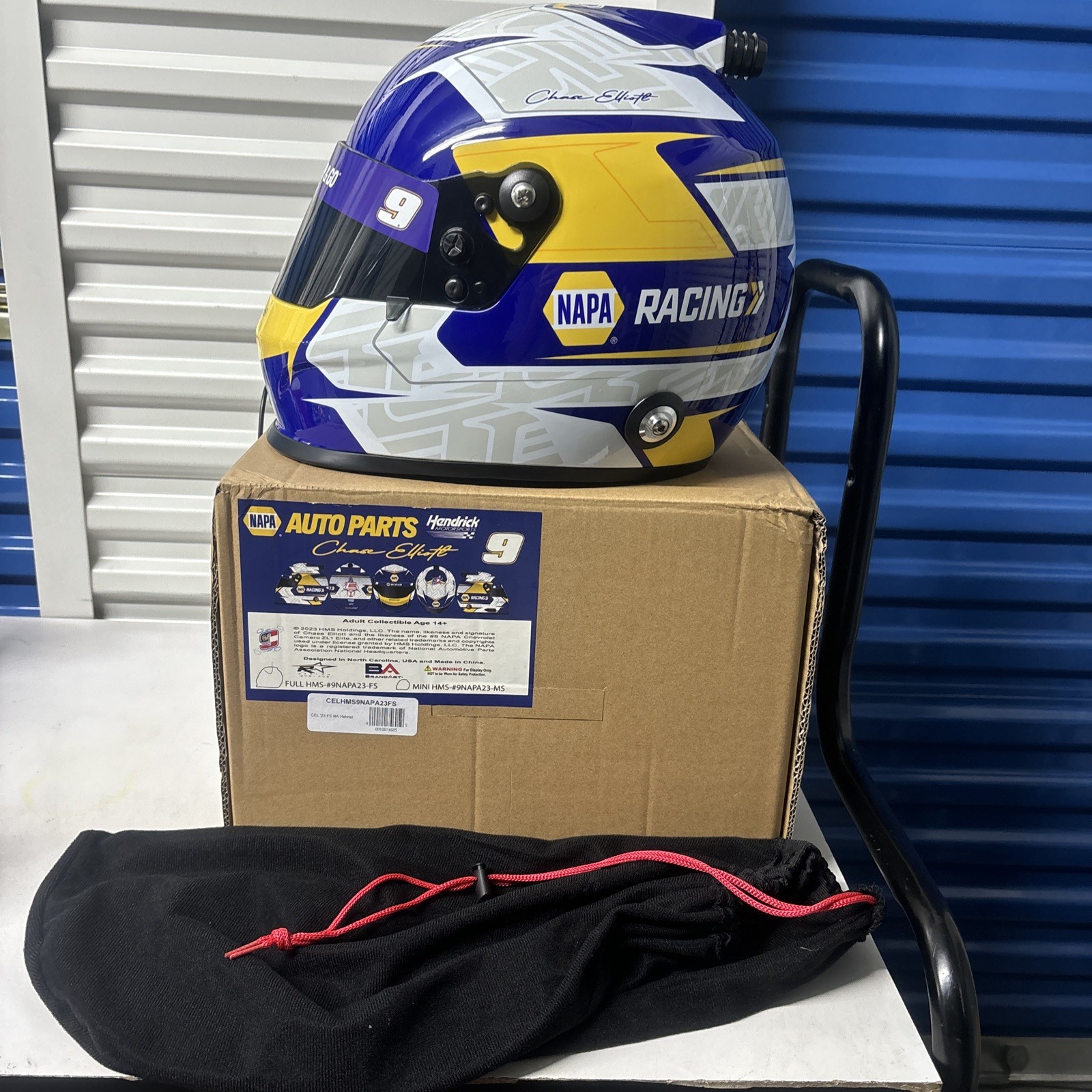 2023 Brand Art Chase Elliott Napa Auto Parts Full Size Helmet Color Chrome