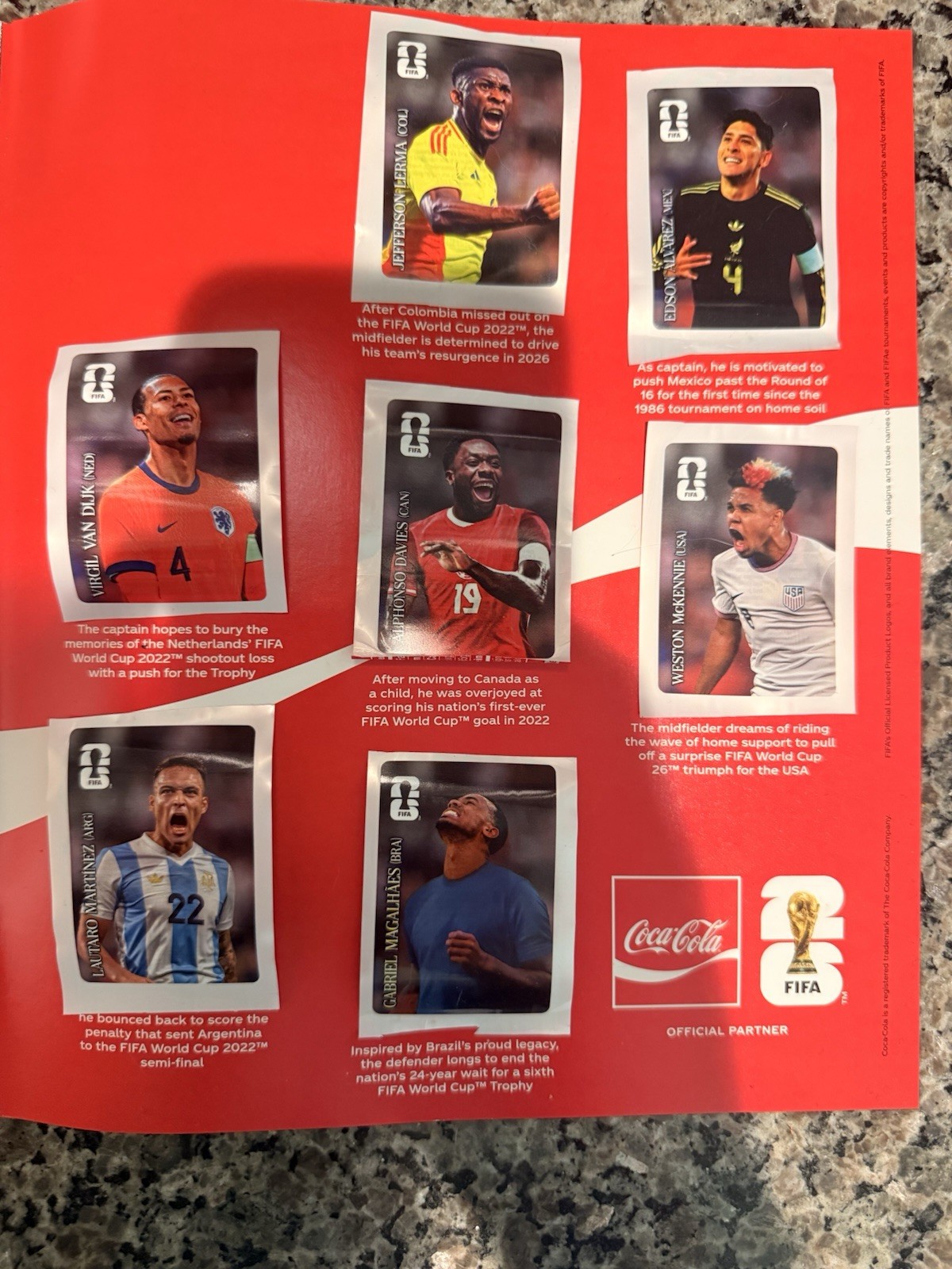 ⚽ Official 2026 Panini FIFA World Cup Coca-Cola Complete 12 Sticker Set!