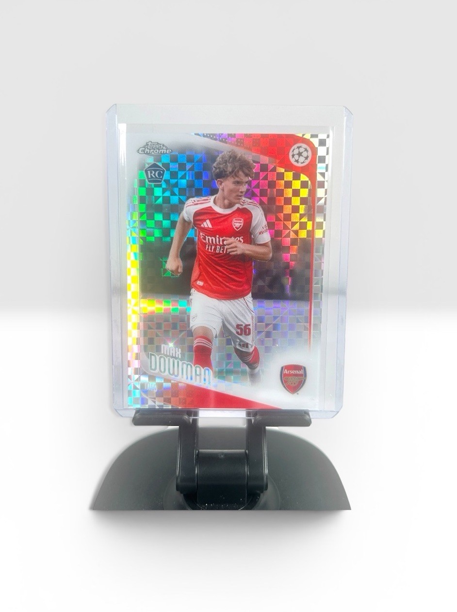 Max Dowman 2025-26 Topps Chrome UEFA X-Fractor #57 Arsenal FC RC