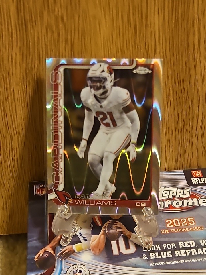 2025 Topps Chrome #6 Garrett Williams Raywave Arizona Cardinals