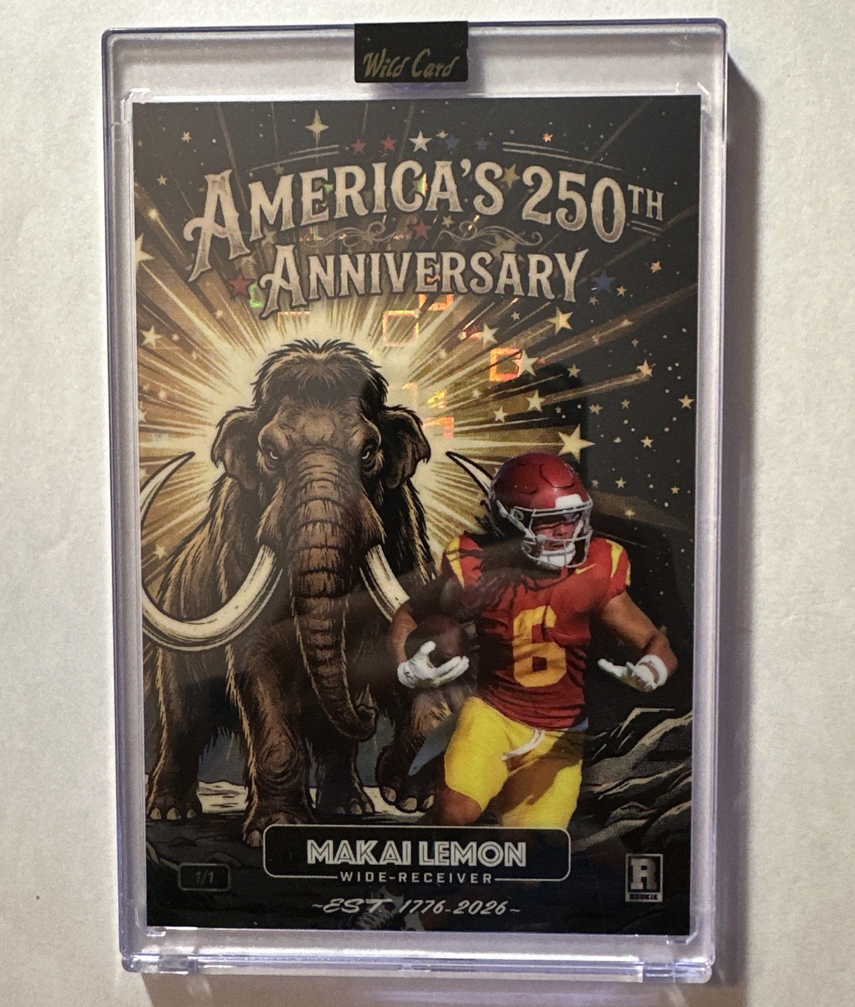 2026 Wild Card Americas 250th Makai Lemon Mammoth 1 of 1 Philadelphia Eagles
