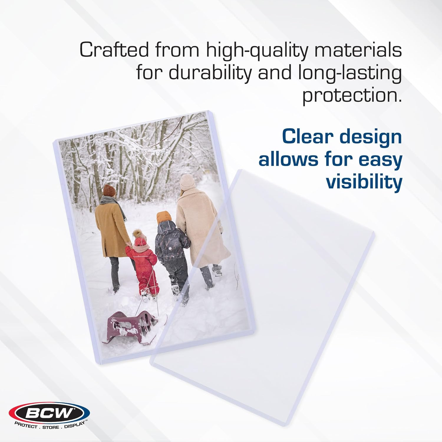 4X6 Post Card & Photo Top Loaders | Rigid PVC Sleeves | 25 Pack | Clear Plastic