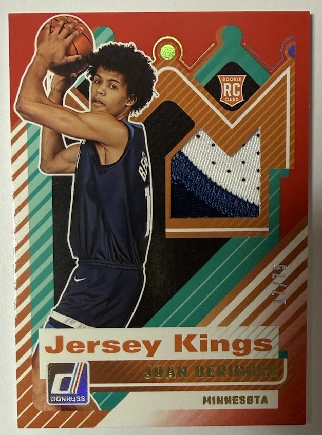 2025-26 Donruss Joan Beringer Jersey Kings Red Patch Rookie RC #d 17/75 SP
