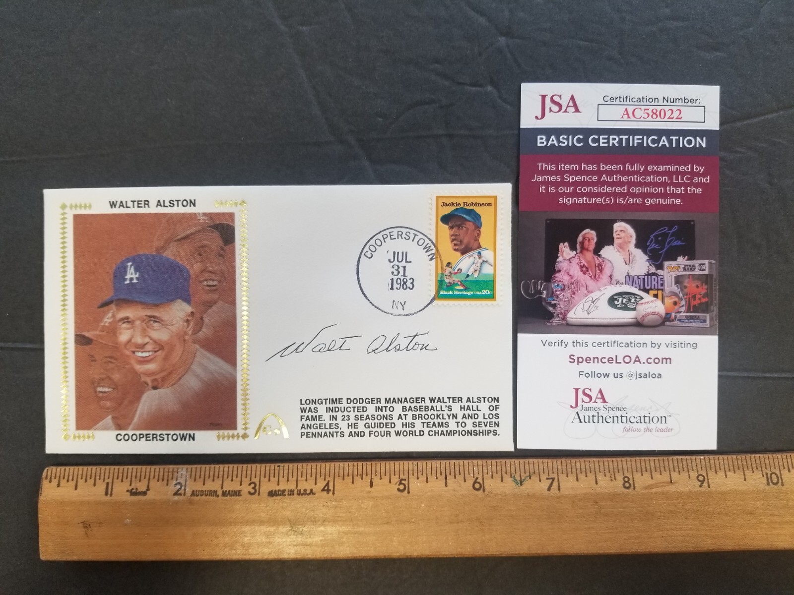 WALT ALSTON HAND SIGNED AUTOGRAPHED FIRST DAY COVER W/JSA COA (DS) 81222D