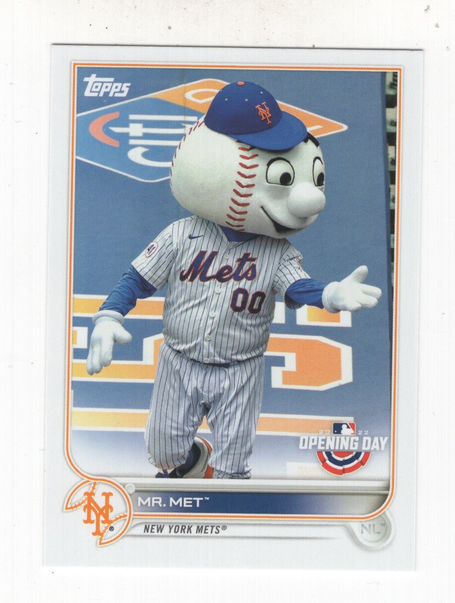 2022 TOPPS OPENING DAY BASEBALL MASCOTS MR. MET NEW YORK METS #M-14