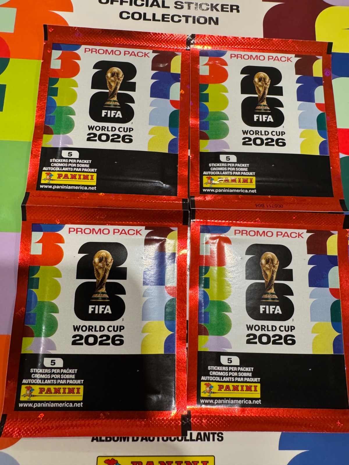 2026 Panini FIFA World Cup Sticker Promo Pack lot of 4