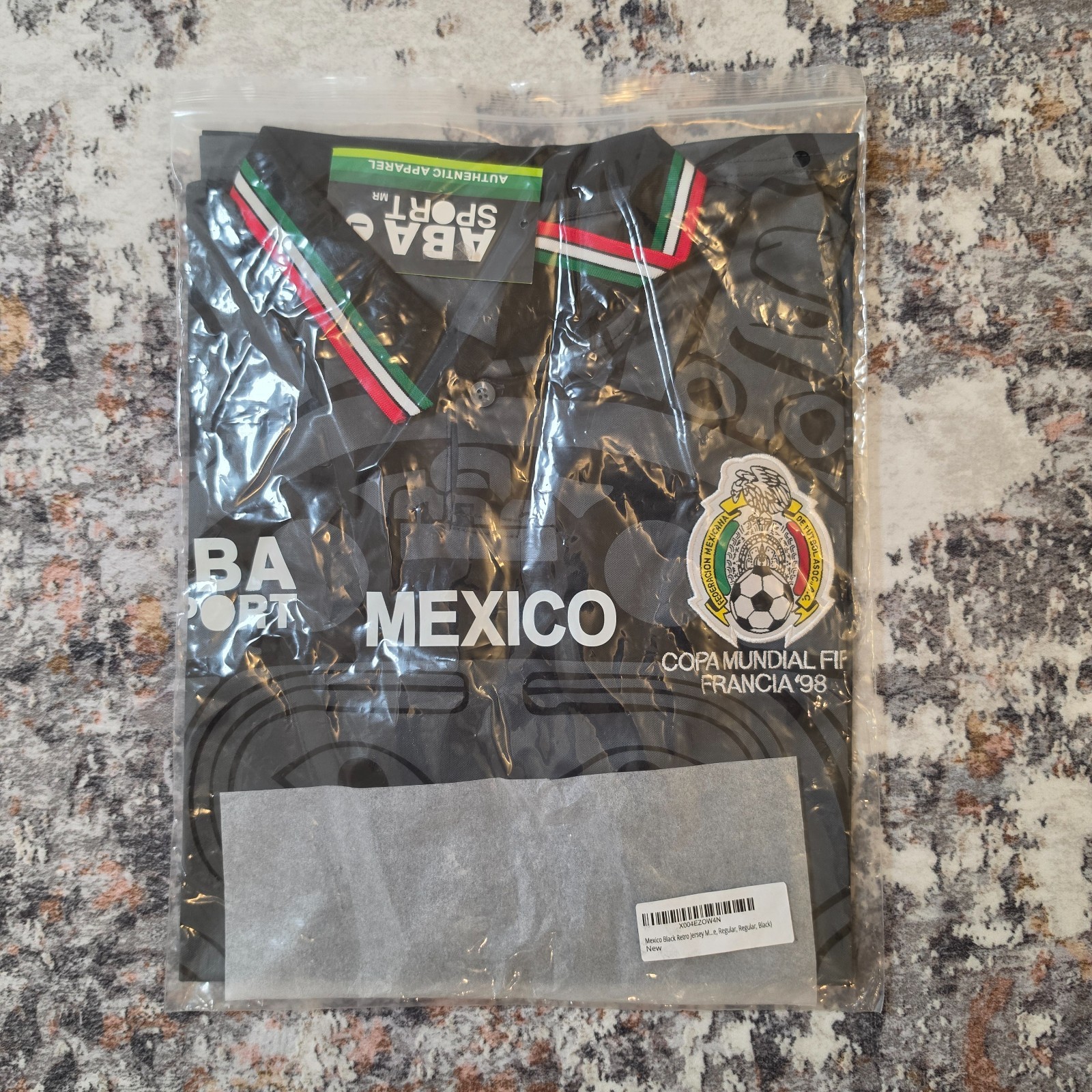ABA Sport Mexico 1998 World Cup Home Jersey France 98 Aztec Print Size L (NWT)