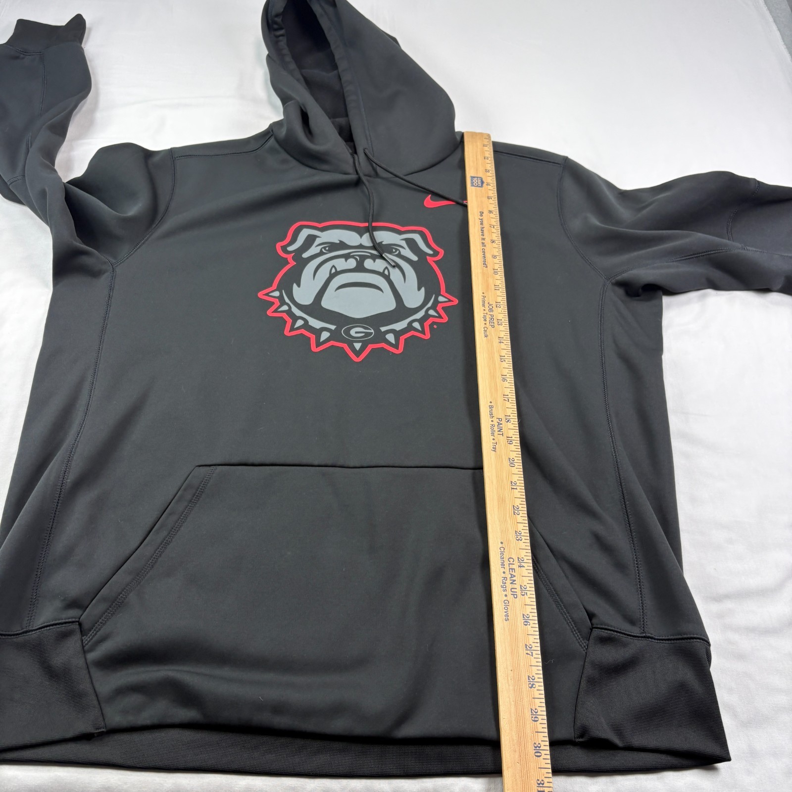 Georgia Bulldogs Nike Hoodie Mens XL Black Sweatshirt Pullover Big Logo NCAA