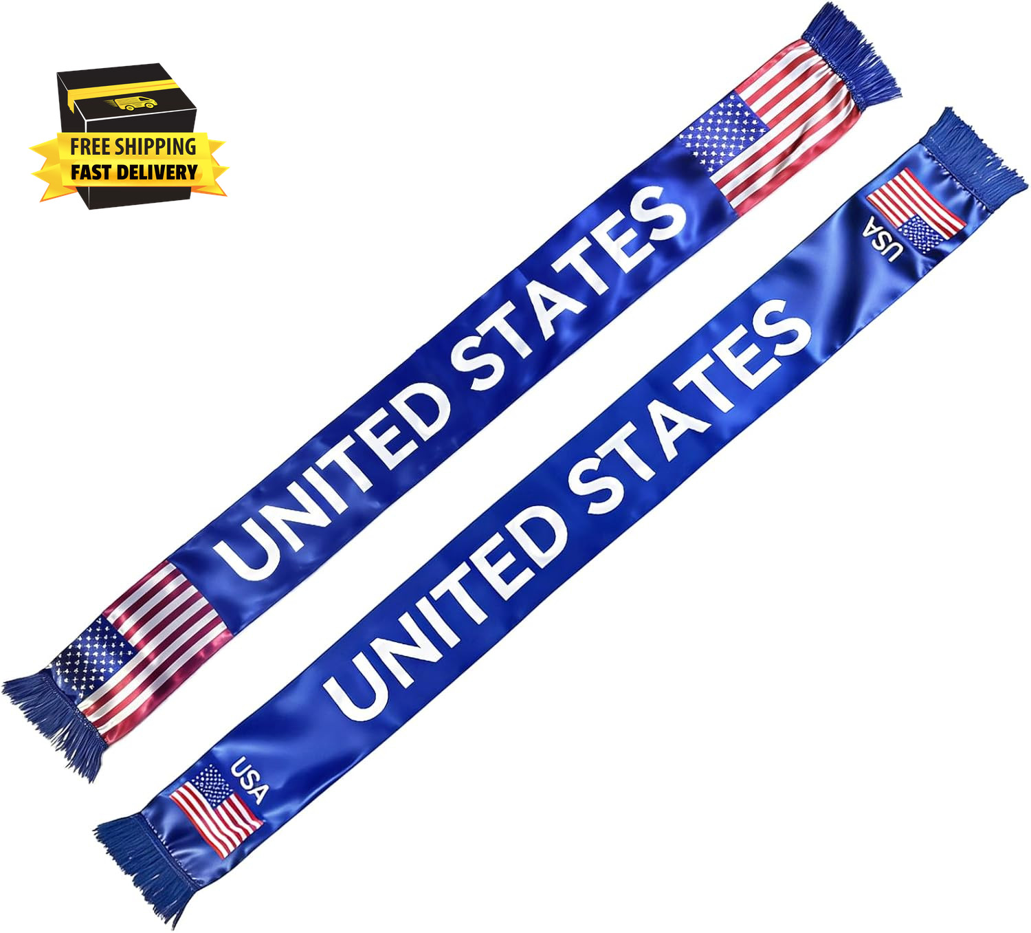 USA Soccer Fan Scarf – Double-Sided United States Supporter Scarf for 2026 Inter