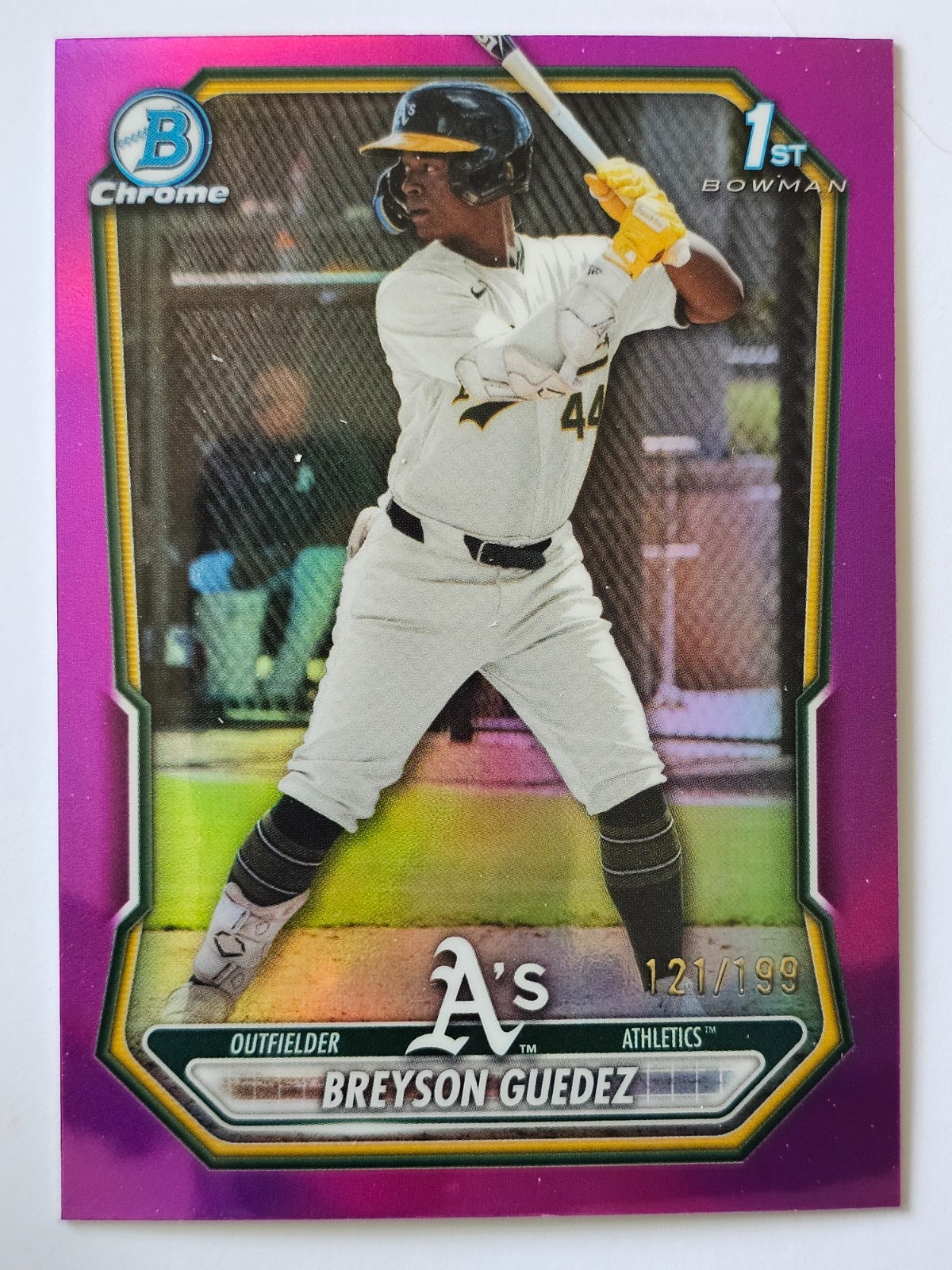 2026 Bowman Chrome Breyson Guedez 1st FUCHSIA REFRACTOR 121/199 #BCP-32