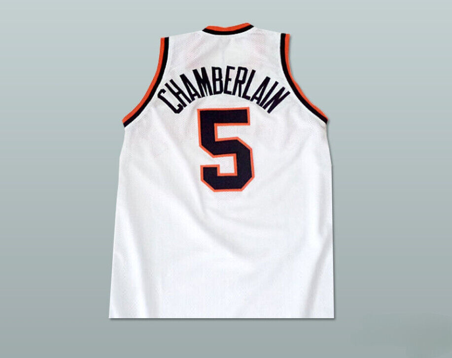 Wilt Chamberlain #5 Basketball Jersey Men’s White All Stitched Custom Name S-6XL