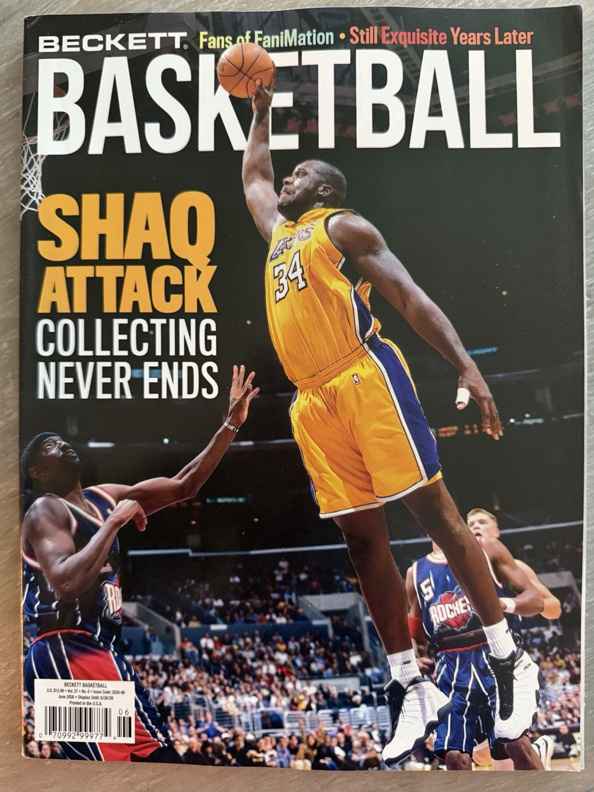 New June 2026 Beckett Basketball Card Price Guide Magazine With Shaq O’Neal