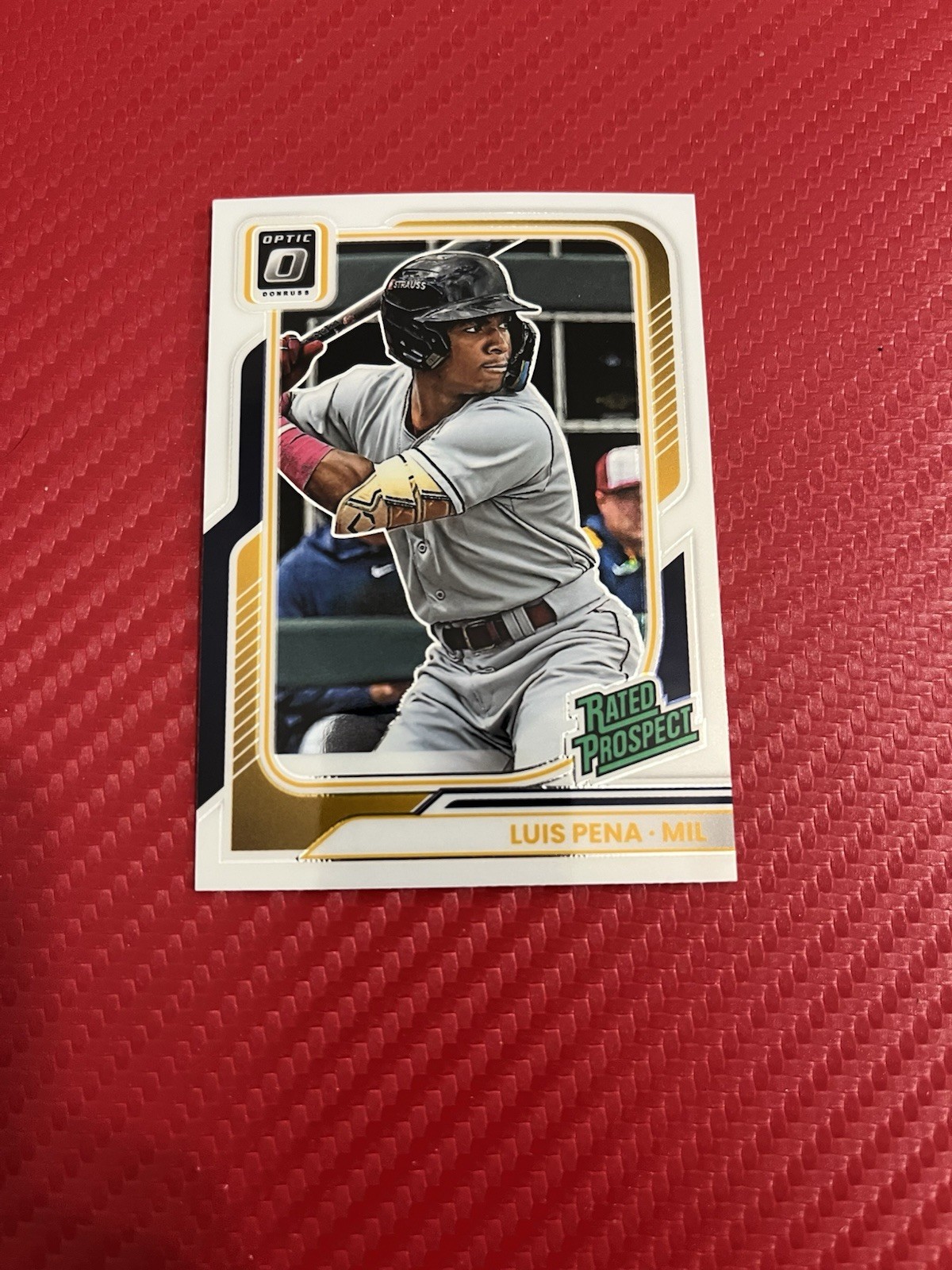 2026 Panini Donruss Optic Gold Luis Pena, Milwaukee Brewers, Rated Prospect
