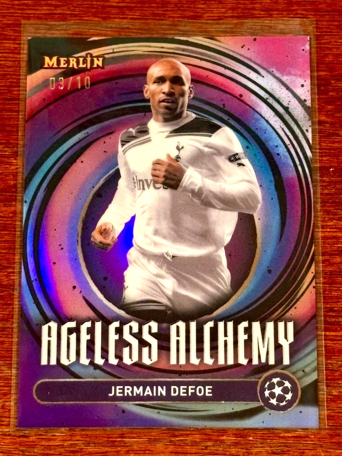 Jermain Defoe 2024-25 Topps Merlin UEFA UCC Ageless Alchemy Black /10 Tottenham