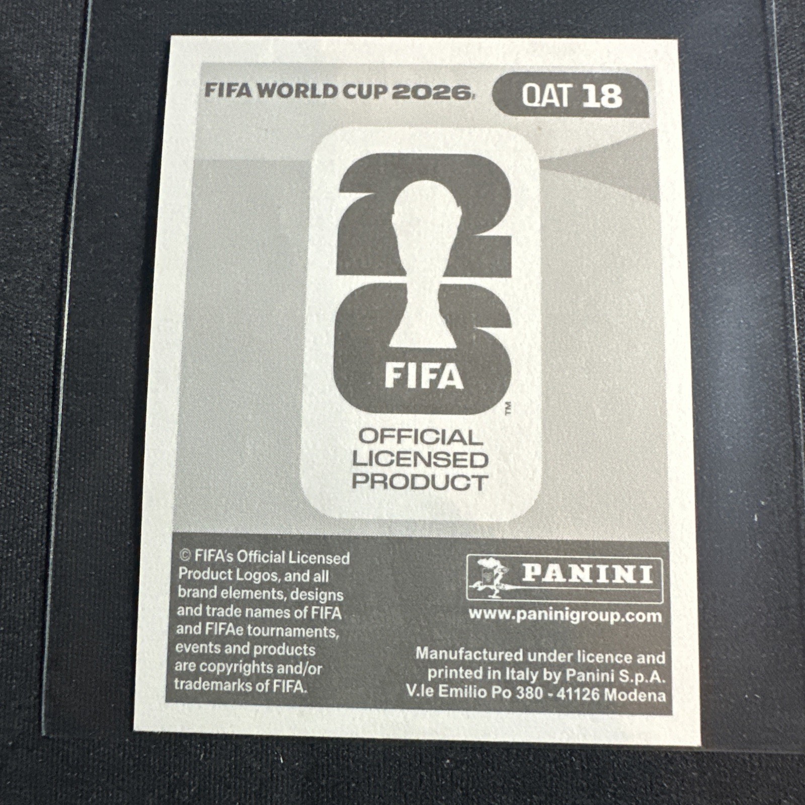 Panini FIFA World Cup 2026 Soccer Sticker QAT 18 Red Akram Hassan Afif