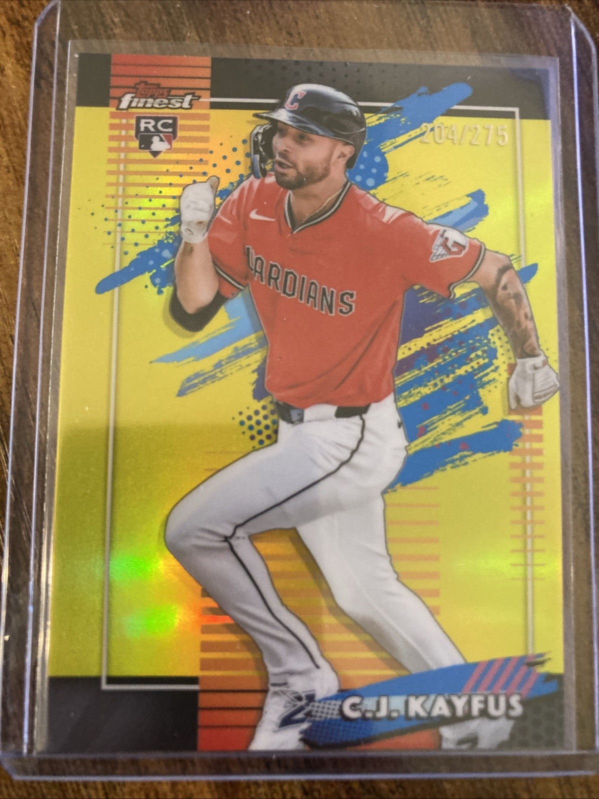2026 Topps Finest C.J. Kayfus True Yellow Refractor /275 Rookie RC