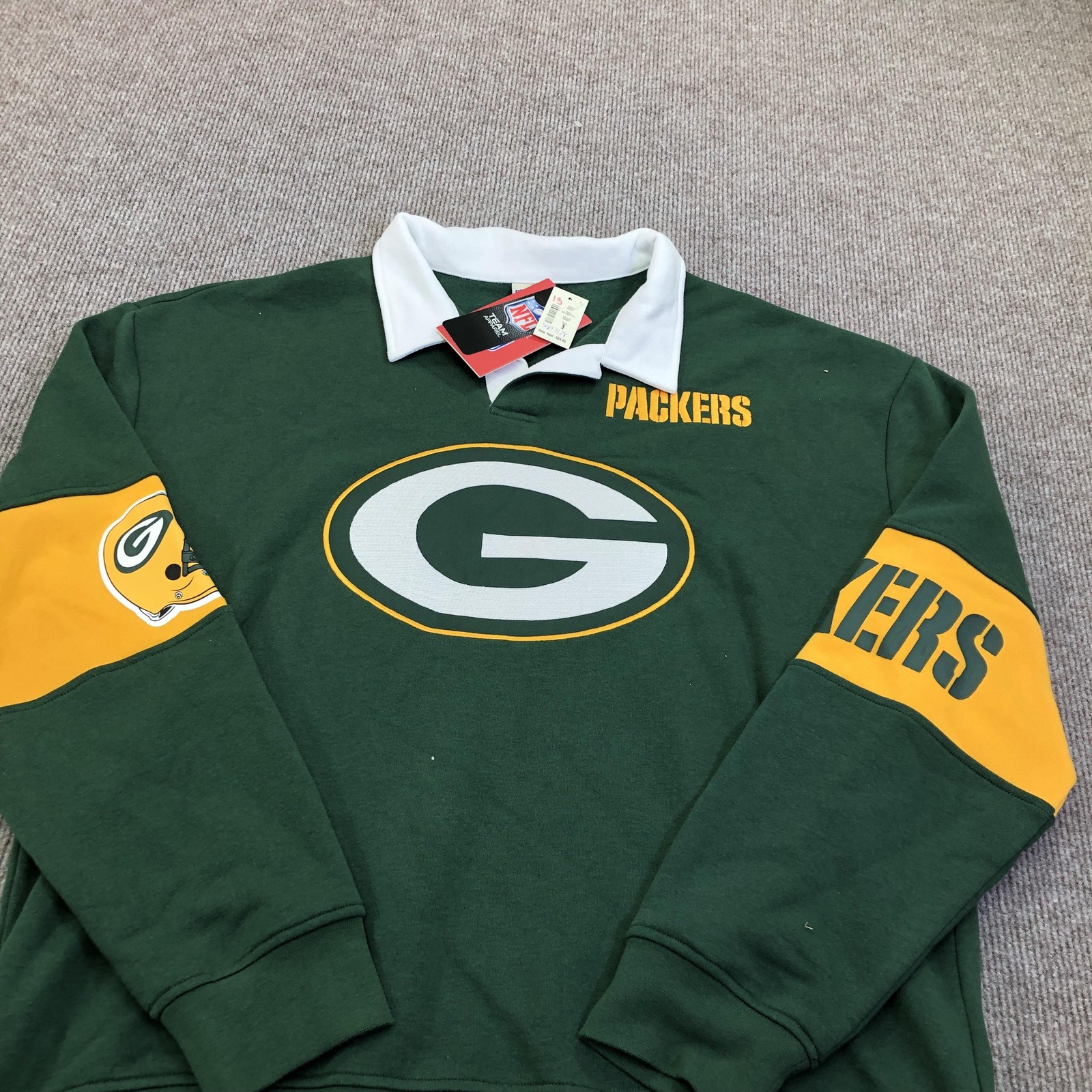 Green Bay Packers Sweatshirt Mens Large Green NFL Football Ultra Game Rugby NWT