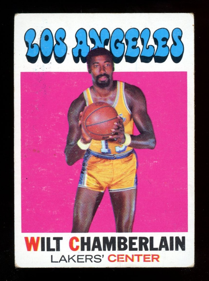 1971-72 TOPPS NBA BASKETBALL #70 Wilt Chamberlain HOF VG-EX Lakers Tiny Crease