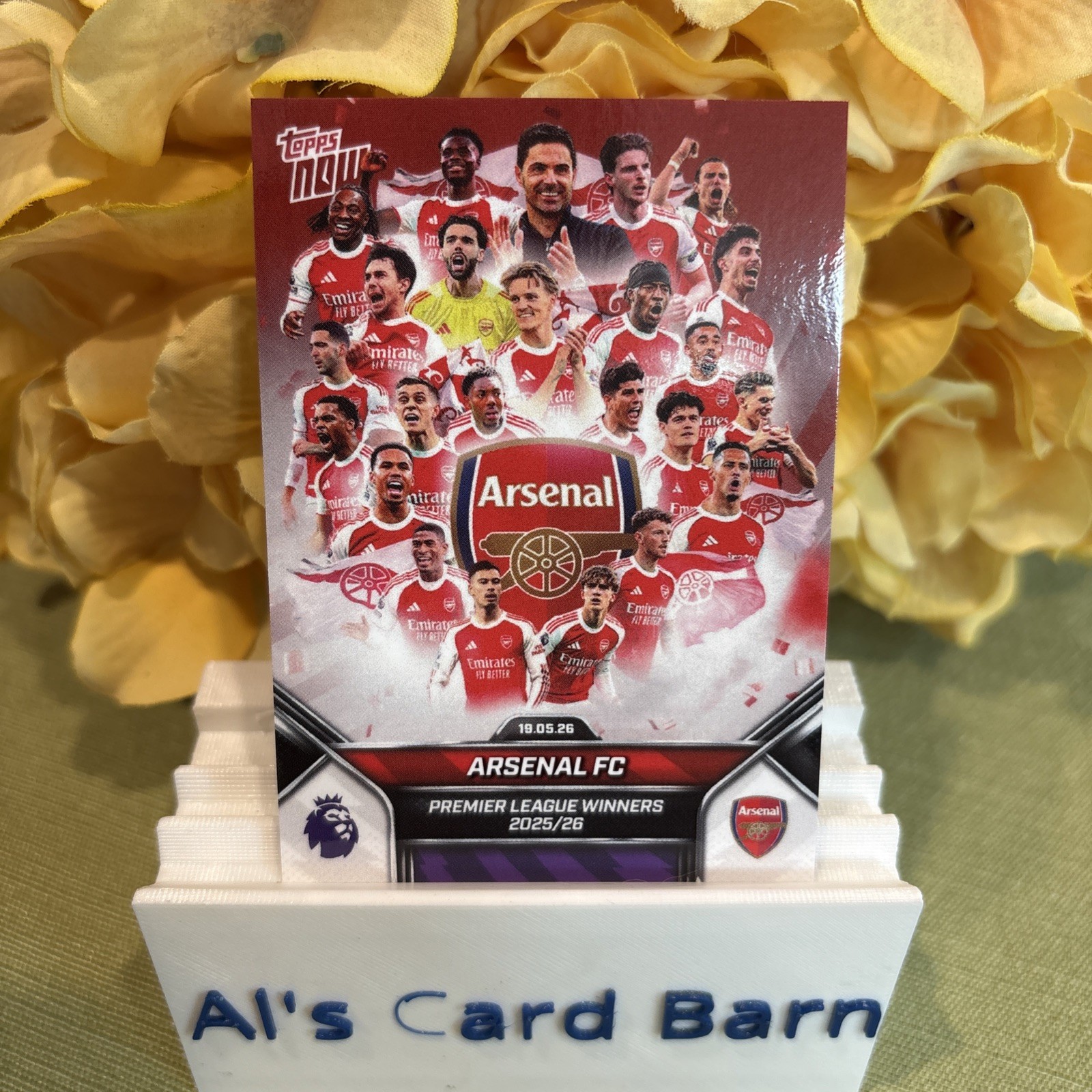 2026 Topps NOW Arsenal #199 – EPL CHAMPIONS Premier League Winners