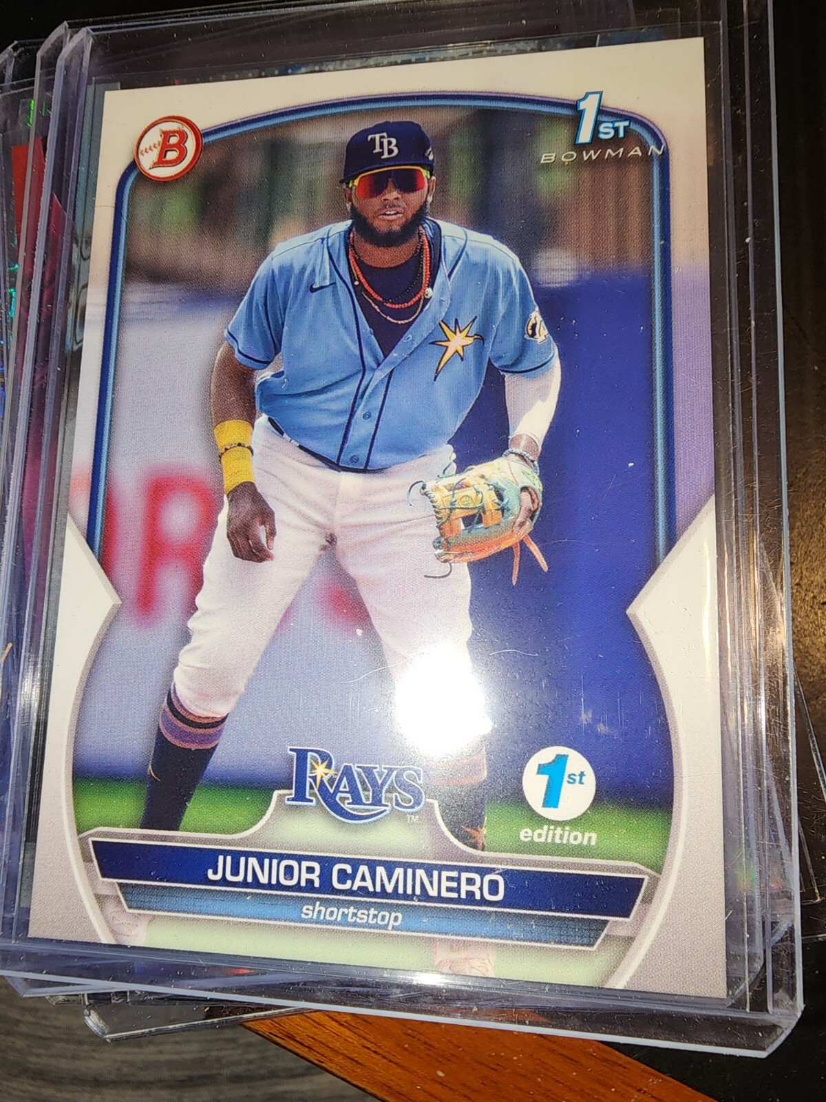 2023 BOWMAN BPPF-61 JUNIOR CAMINERO TAMPA BAY RAYS 1ST BOWMAN 1ST EDITION