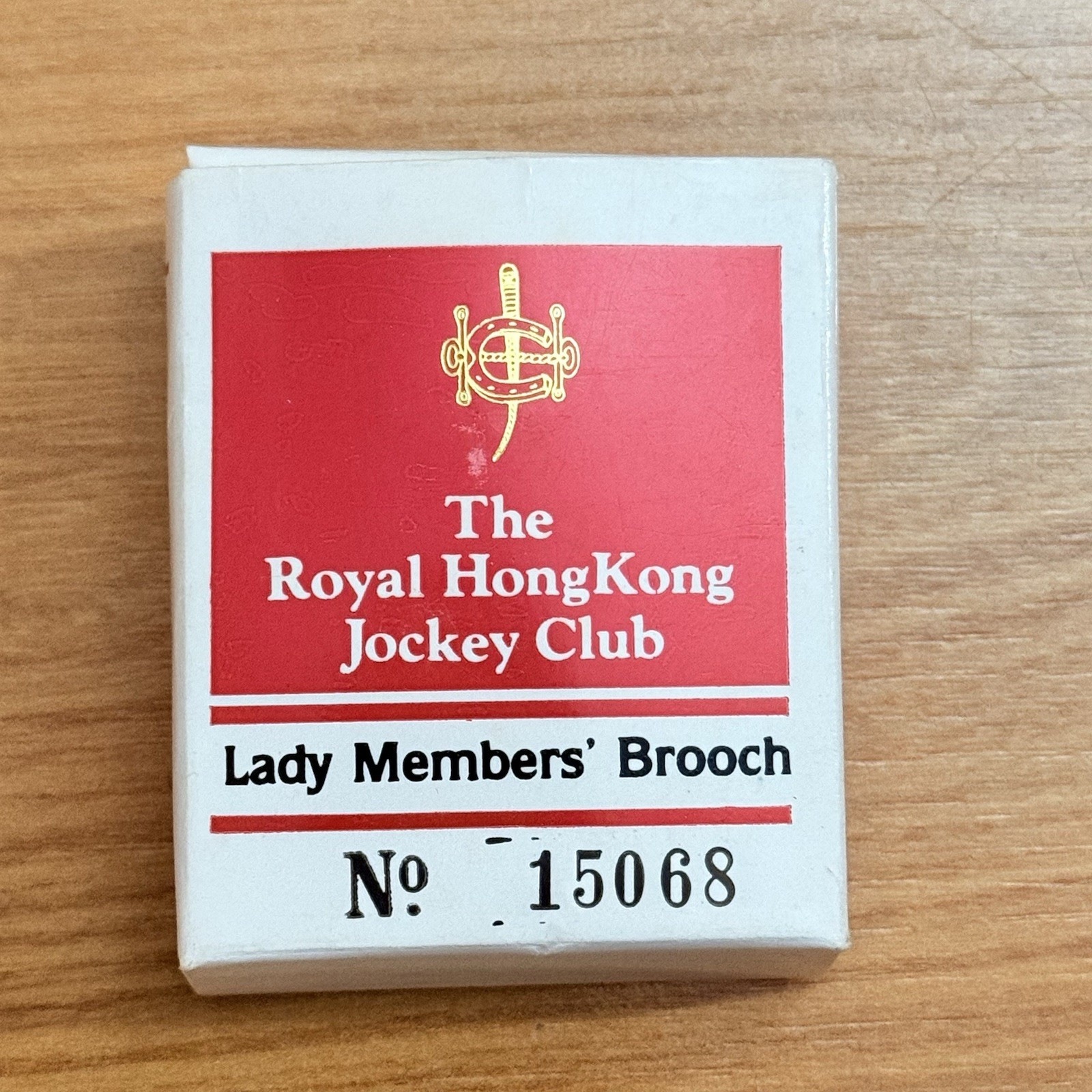 The Royal Hong Kong Jockey Club 1989 1990 Badge & Brooch Pin