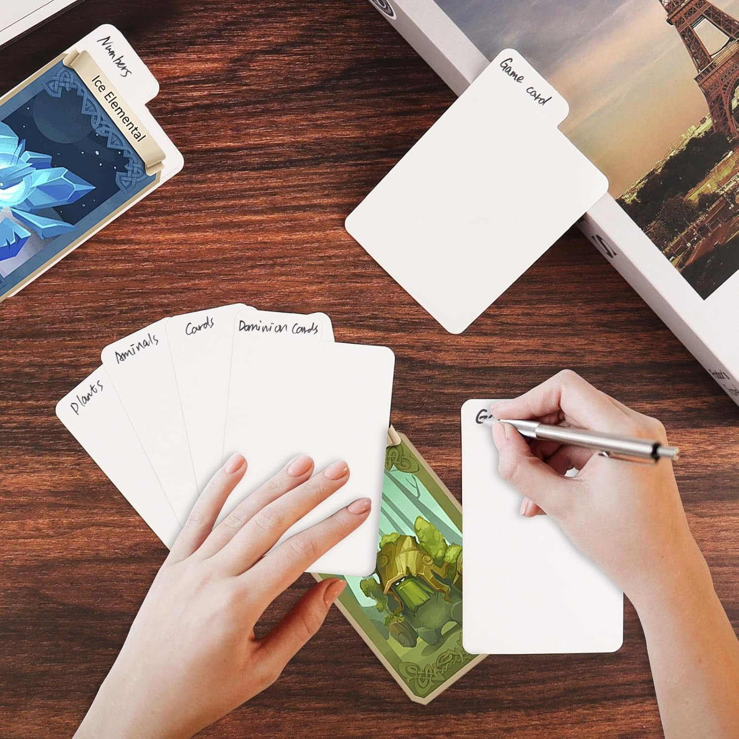 300 Pieces Trading Card Dividers Blank Paper Card Dividers White Card Separator