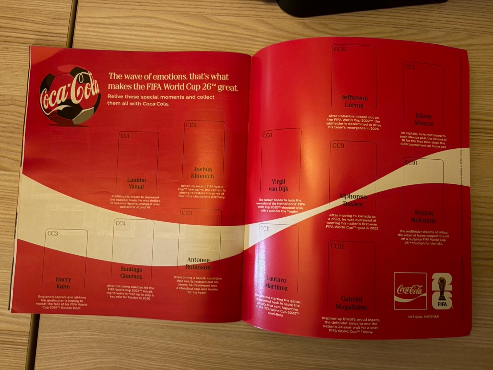 FIFA World Cup 2026 Official Panini Album + 25 Random Stickers White Border
