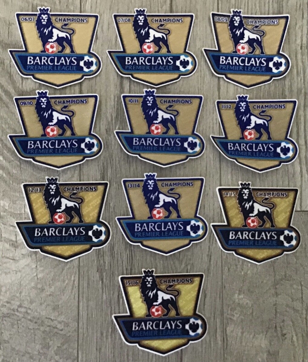 Pair(2) Premier League Golden Champions Patch Badge