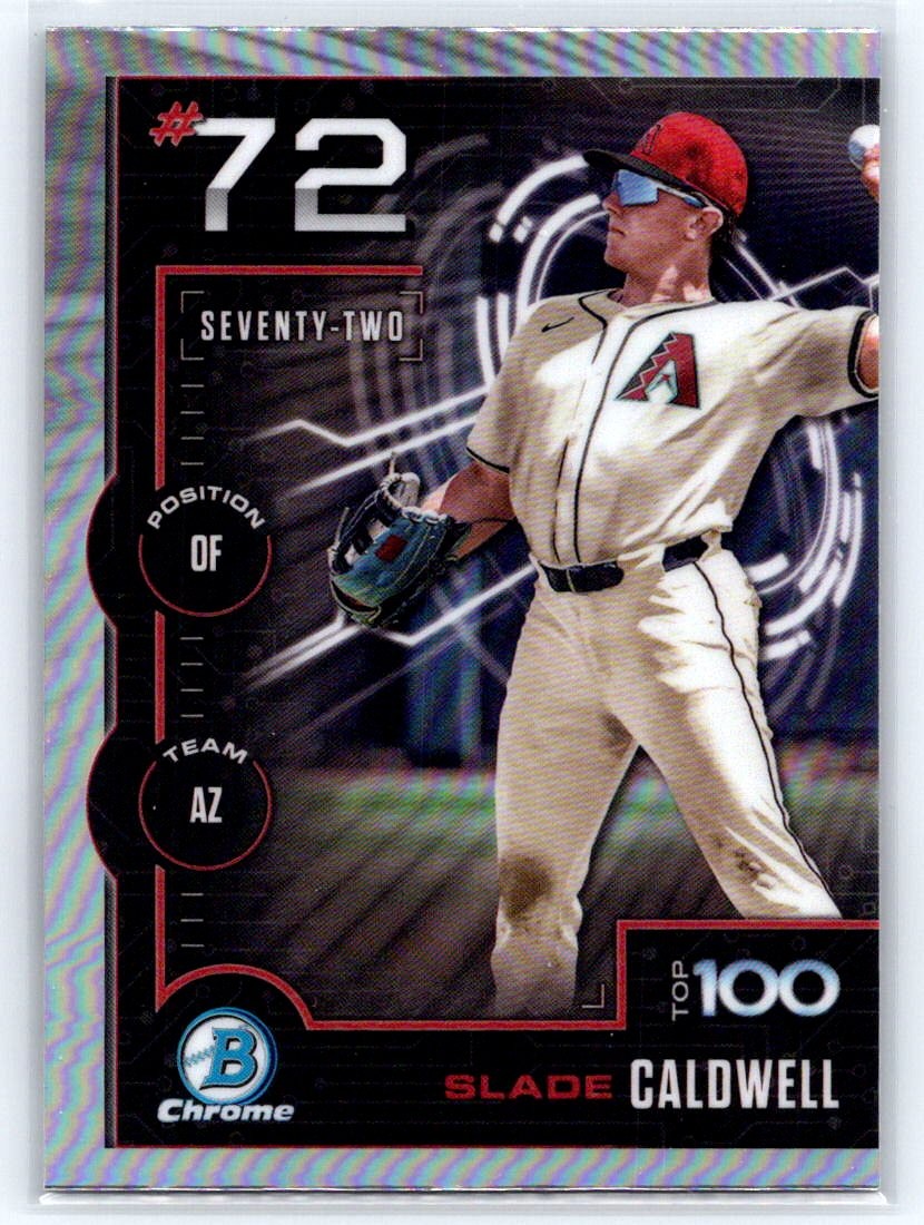 2025 Bowman Slade Caldwell Bowman Scouts Top 100 #BTP-72 Arizona Diamondbacks