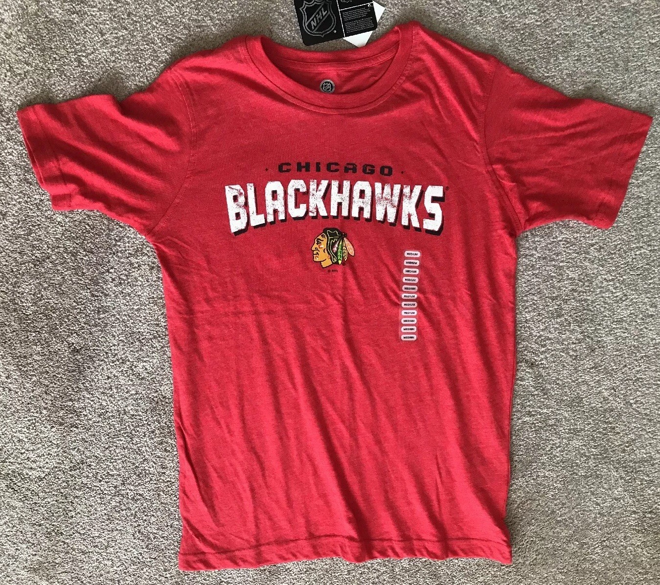 NHL Chicago Blackhawks Red Polyester/Rayon Shirt – Men’s Size M – NEW