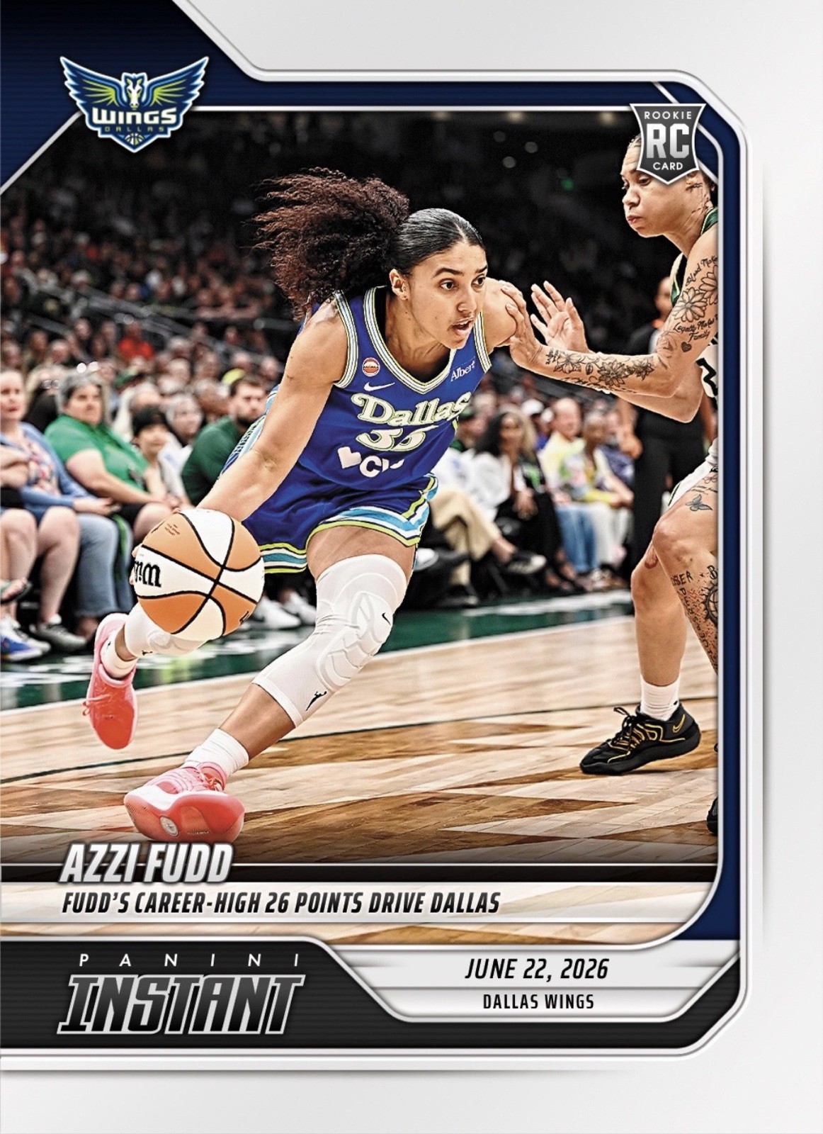 2026 Panini Instant WNBA #186 Azzi Fudd Dallas Wings RC PRESALE