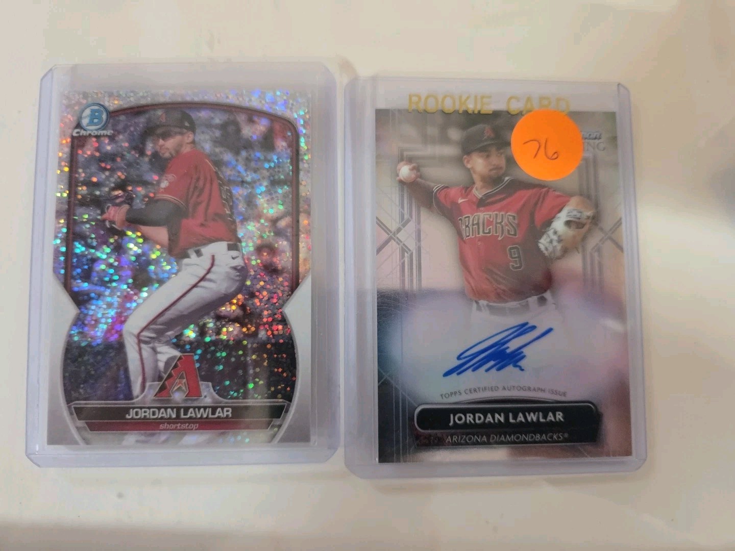 2022 Bowman Sterling – Prospect Autographs Jordan Lawlar #PA-JL (AU, RC) Plus 1