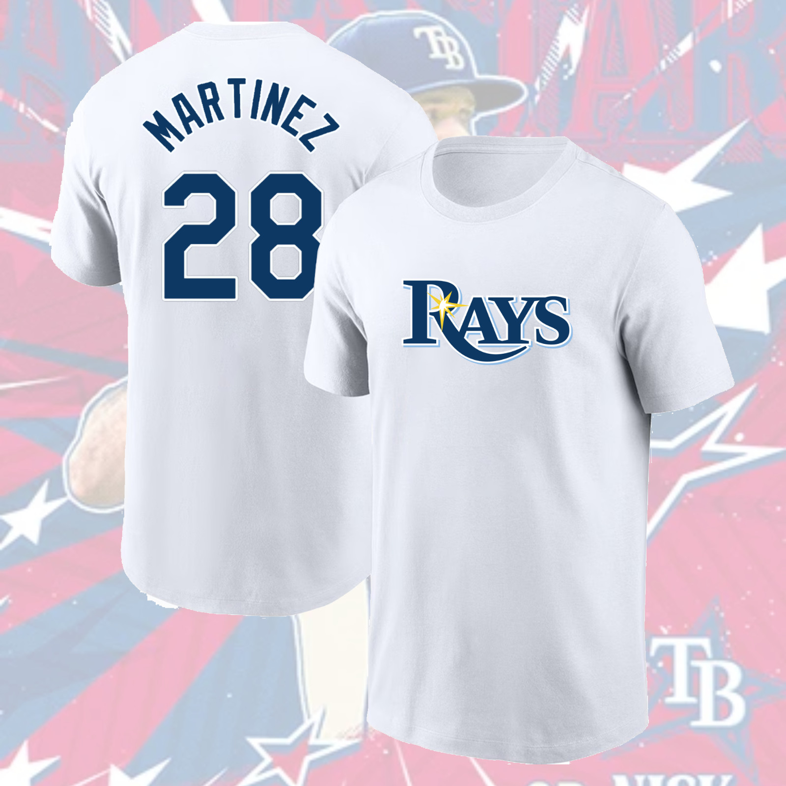 HOT ITEM! Nick Martinez #28 Tampa Bay Rays 2026 Name & Number Gift For Fans